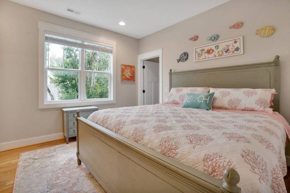 Beach Cottage Floor Plan with Detached Garage and CAD Designs