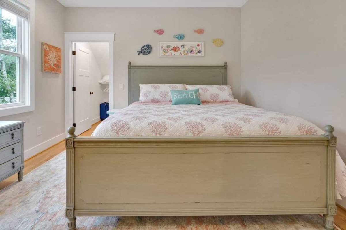 Beach Cottage Floor Plan with Detached Garage and CAD Designs