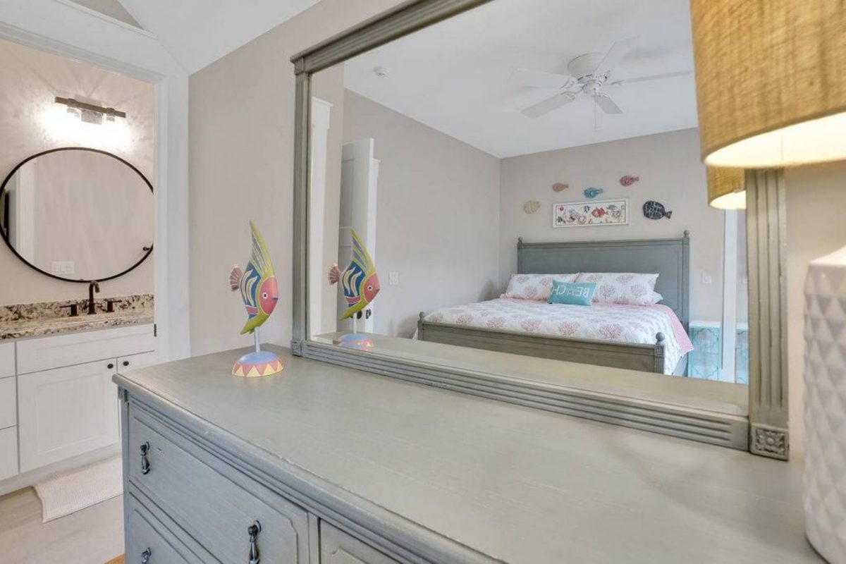 Beach Cottage Floor Plan with Detached Garage and CAD Designs