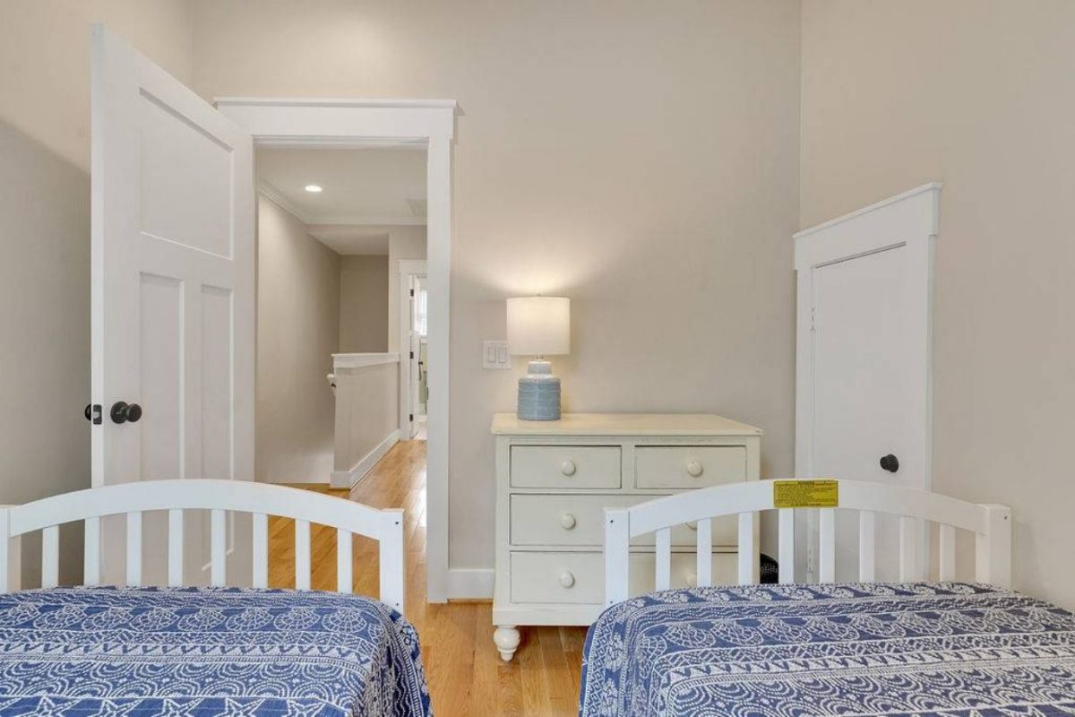 Beach Cottage Floor Plan with Detached Garage and CAD Designs