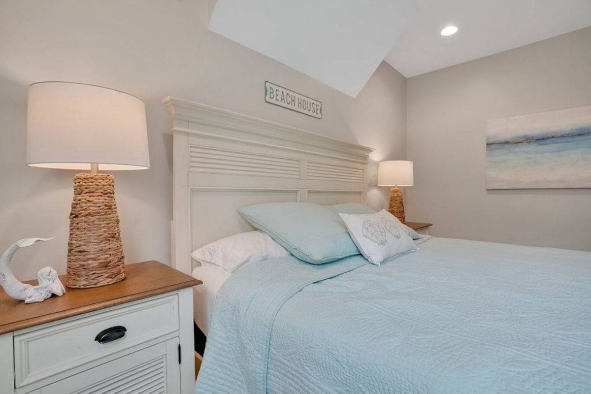 Beach Cottage Floor Plan with Detached Garage and CAD Designs