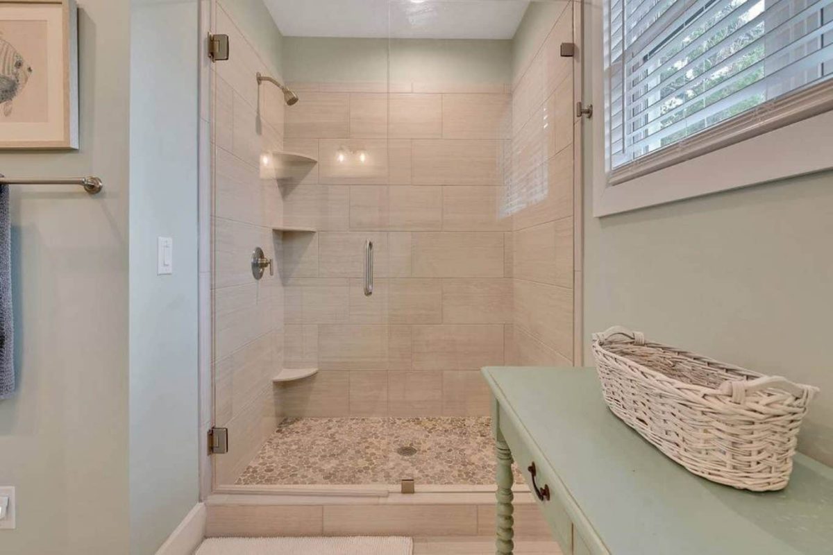 Beach Cottage Floor Plan with Detached Garage and CAD Designs