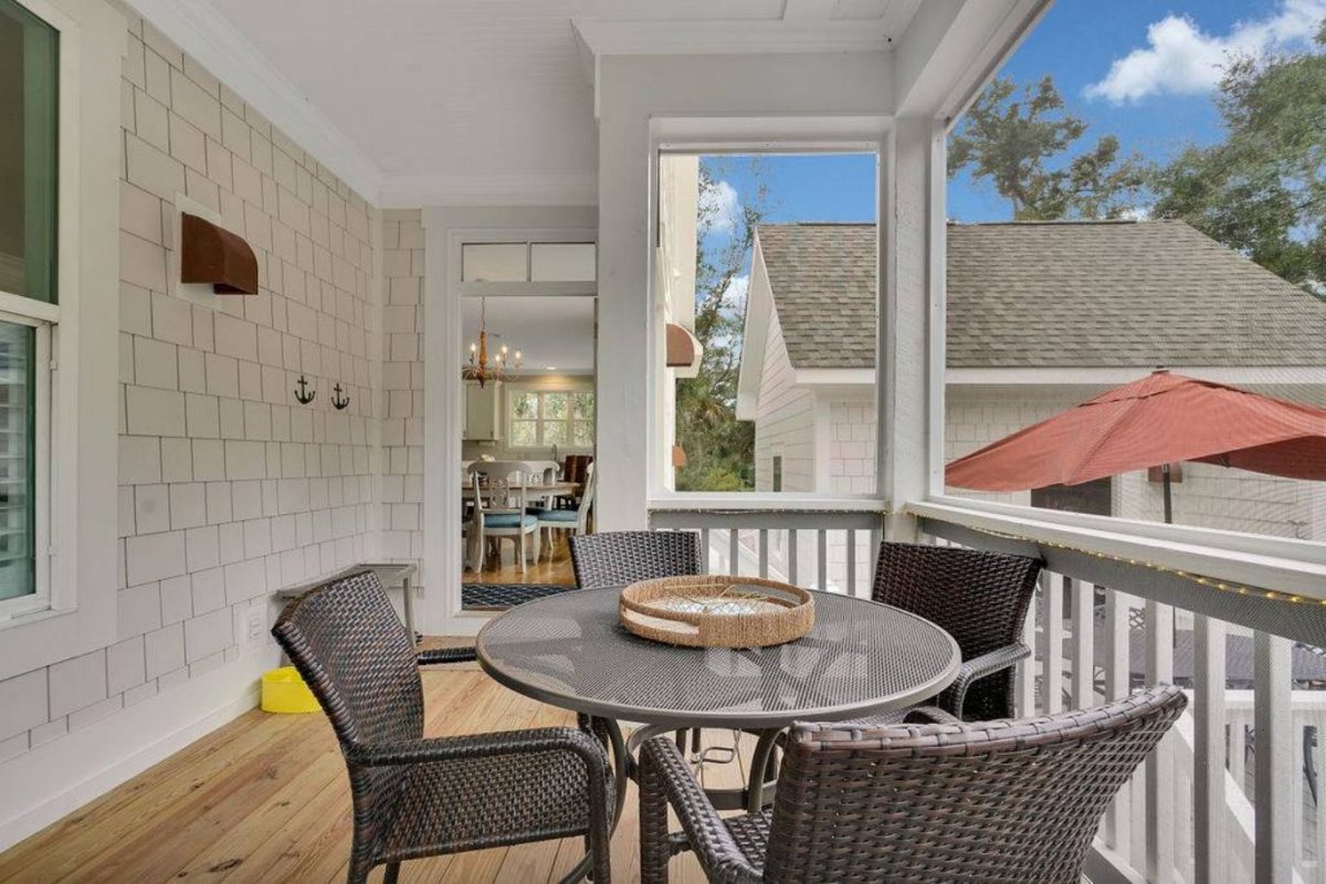 Beach Cottage Floor Plan with Detached Garage and CAD Designs