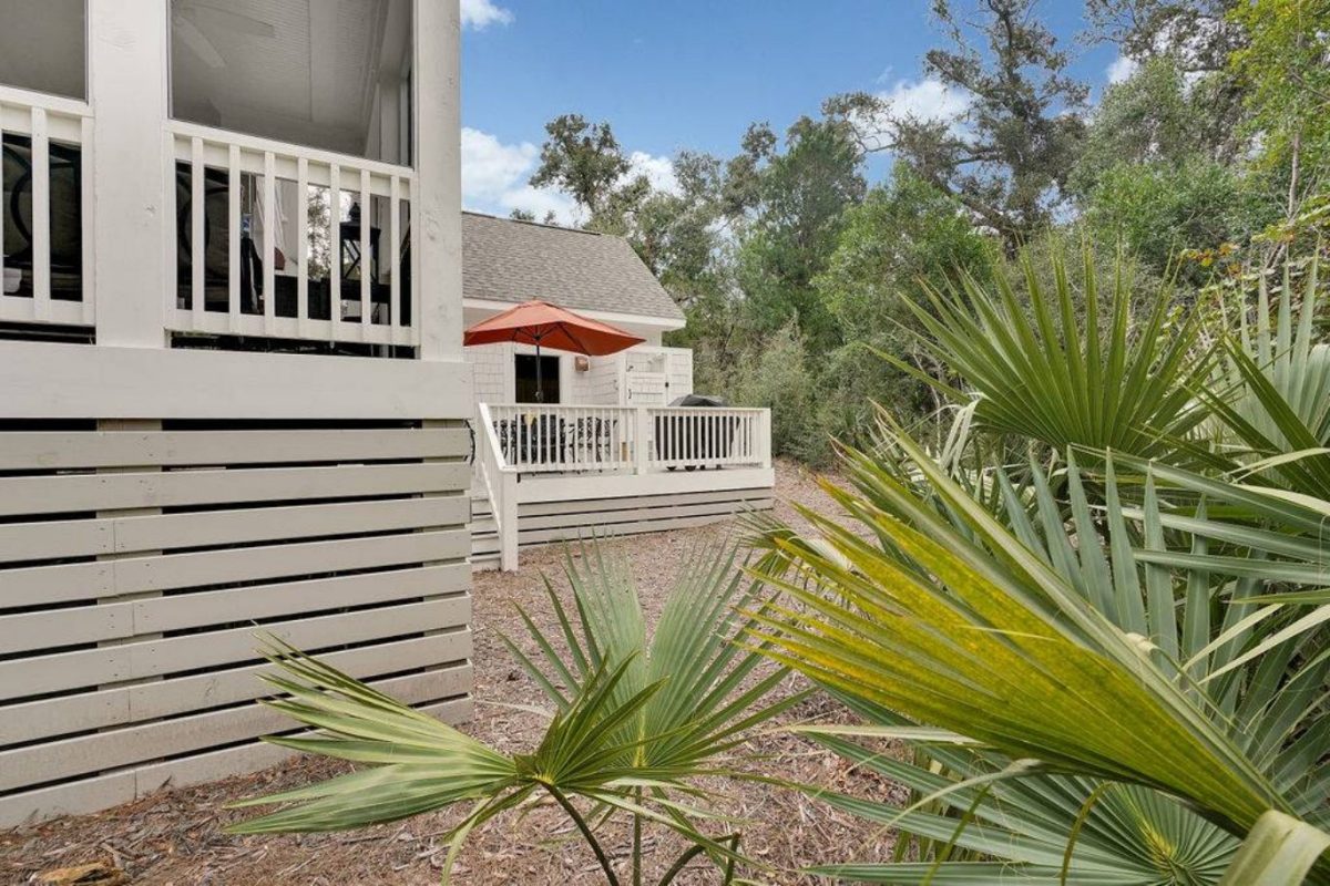 Beach Cottage Floor Plan with Detached Garage and CAD Designs