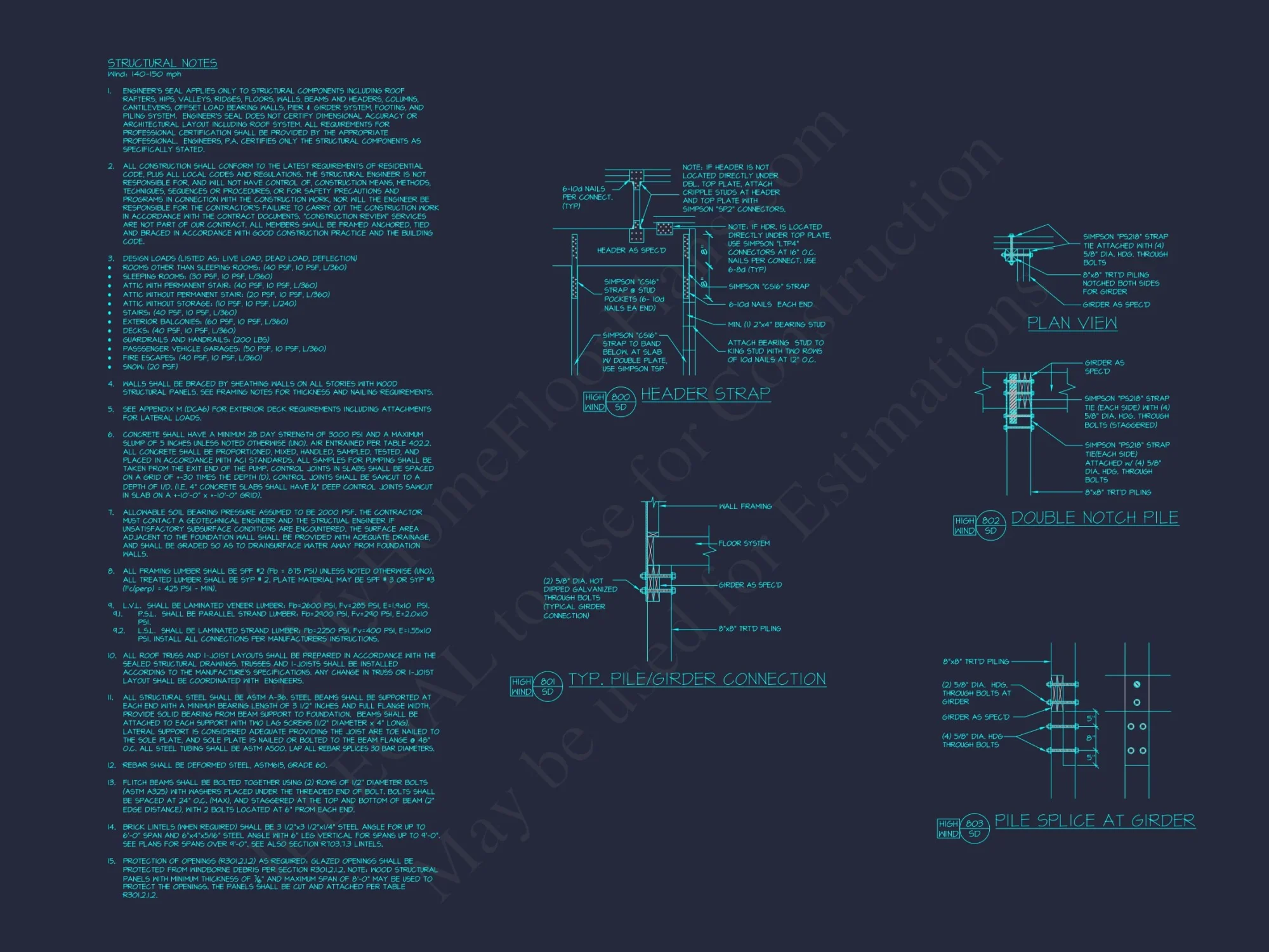 Spacious Beach house Floor Plan with Modern CAD Designs