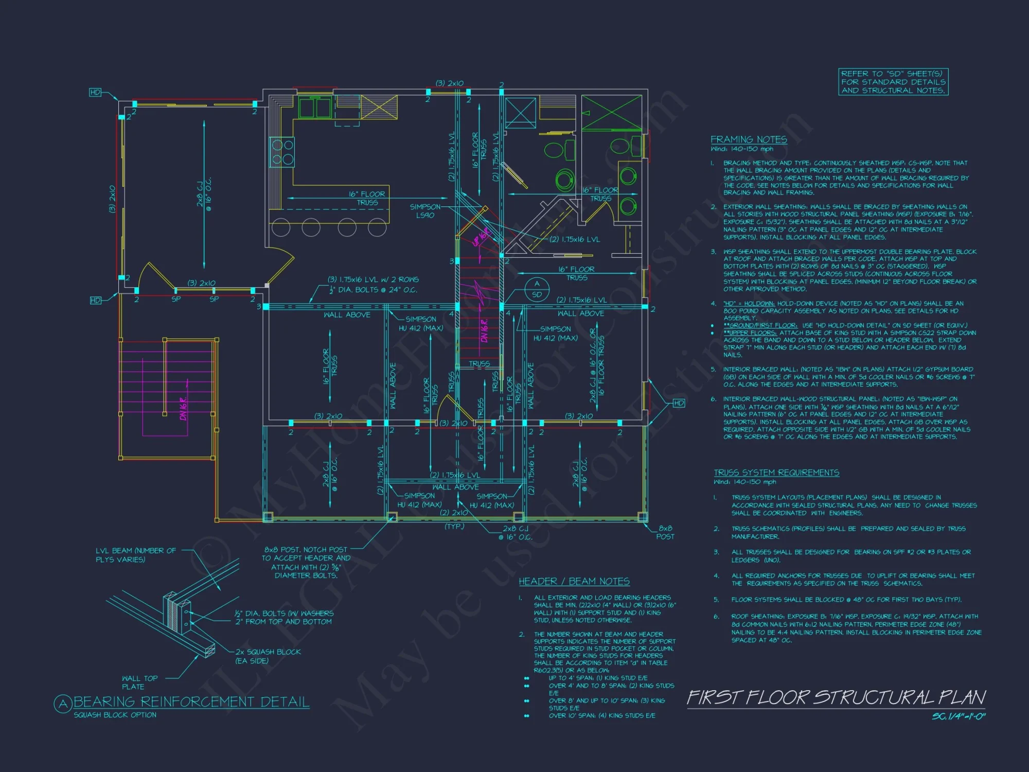 Spacious Beach house Floor Plan with Modern CAD Designs