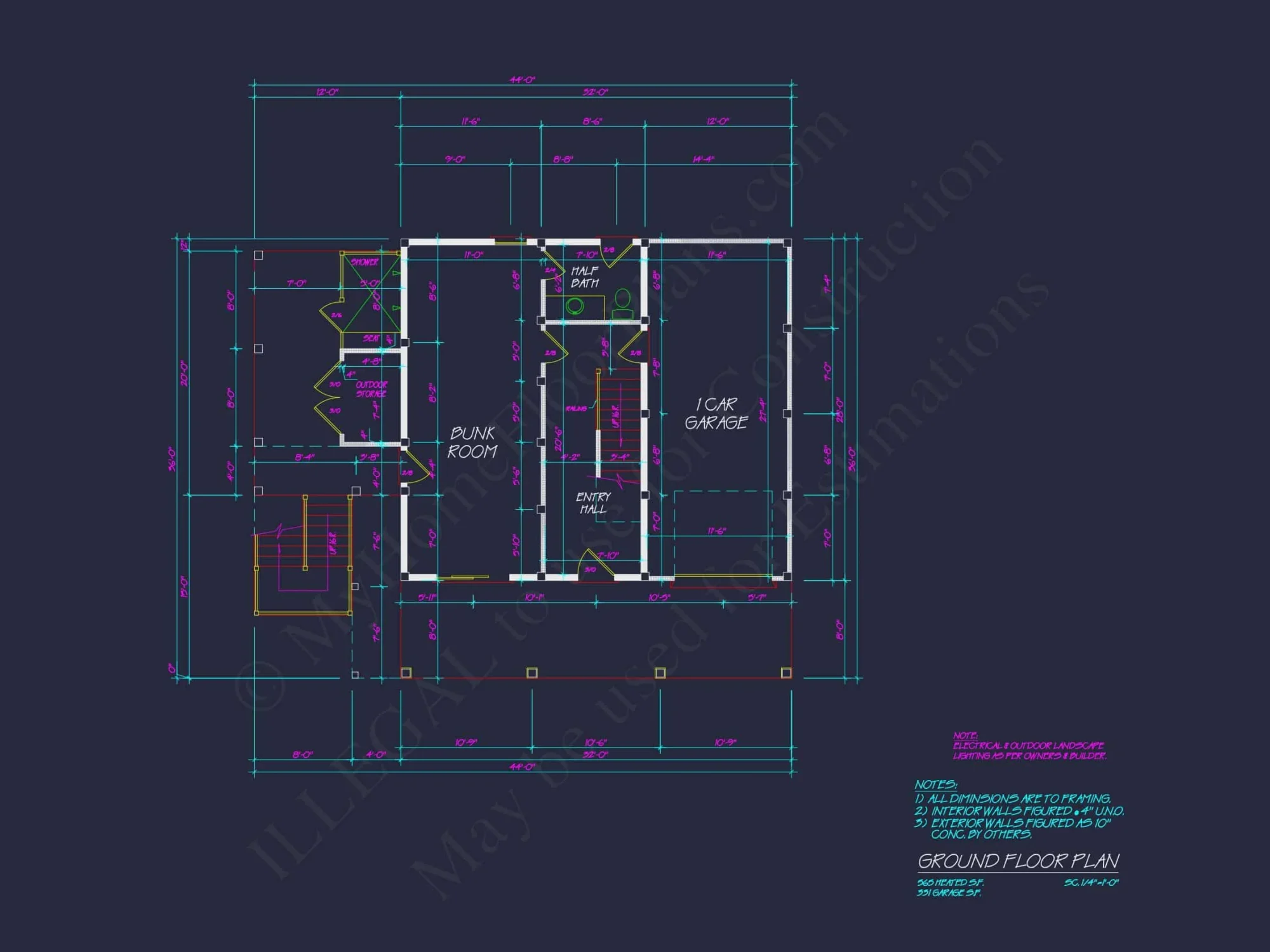 Spacious Beach house Floor Plan with Modern CAD Designs