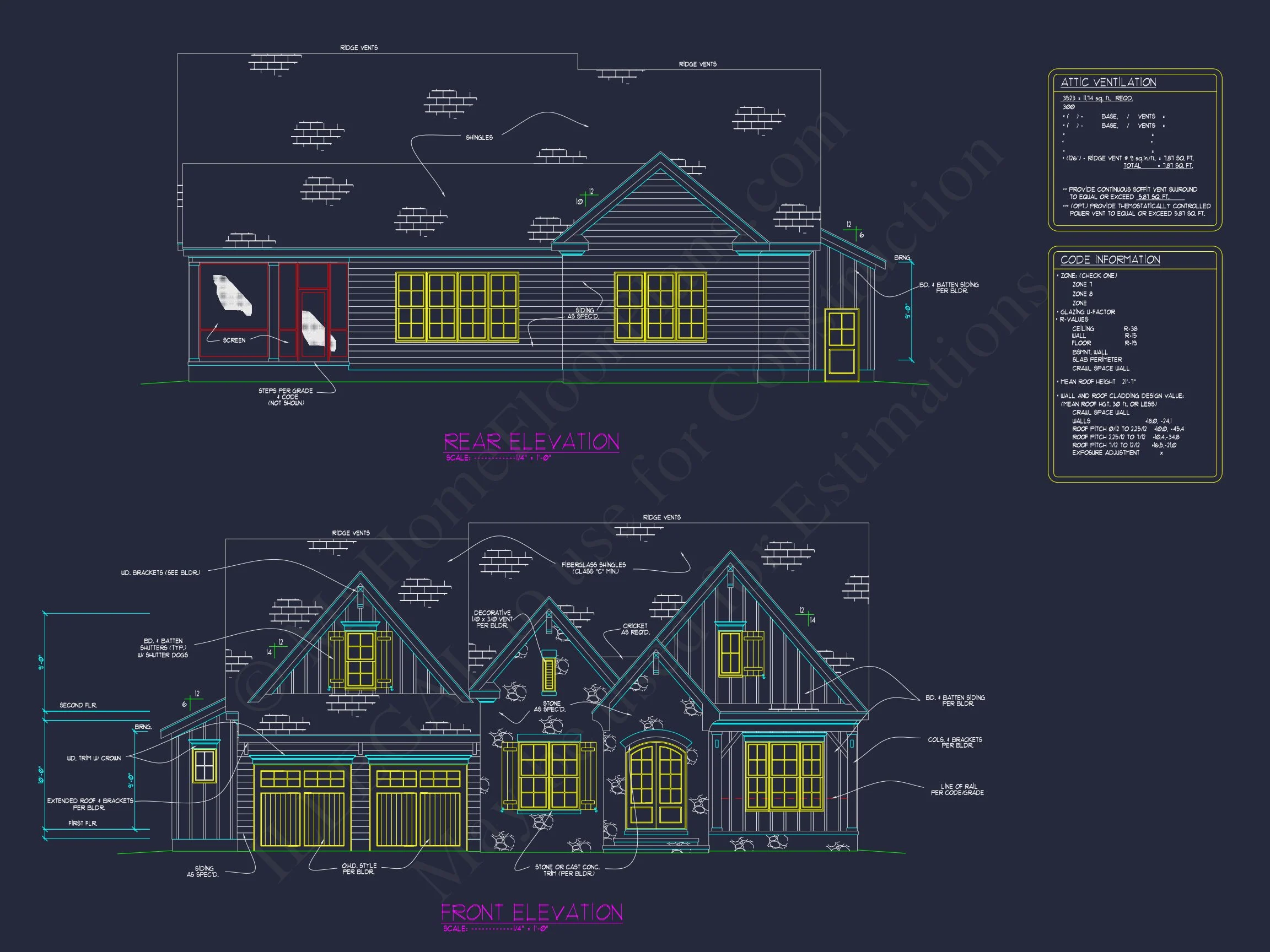 Craftsman house Plan with Spacious Floor Designs and CAD Blueprint