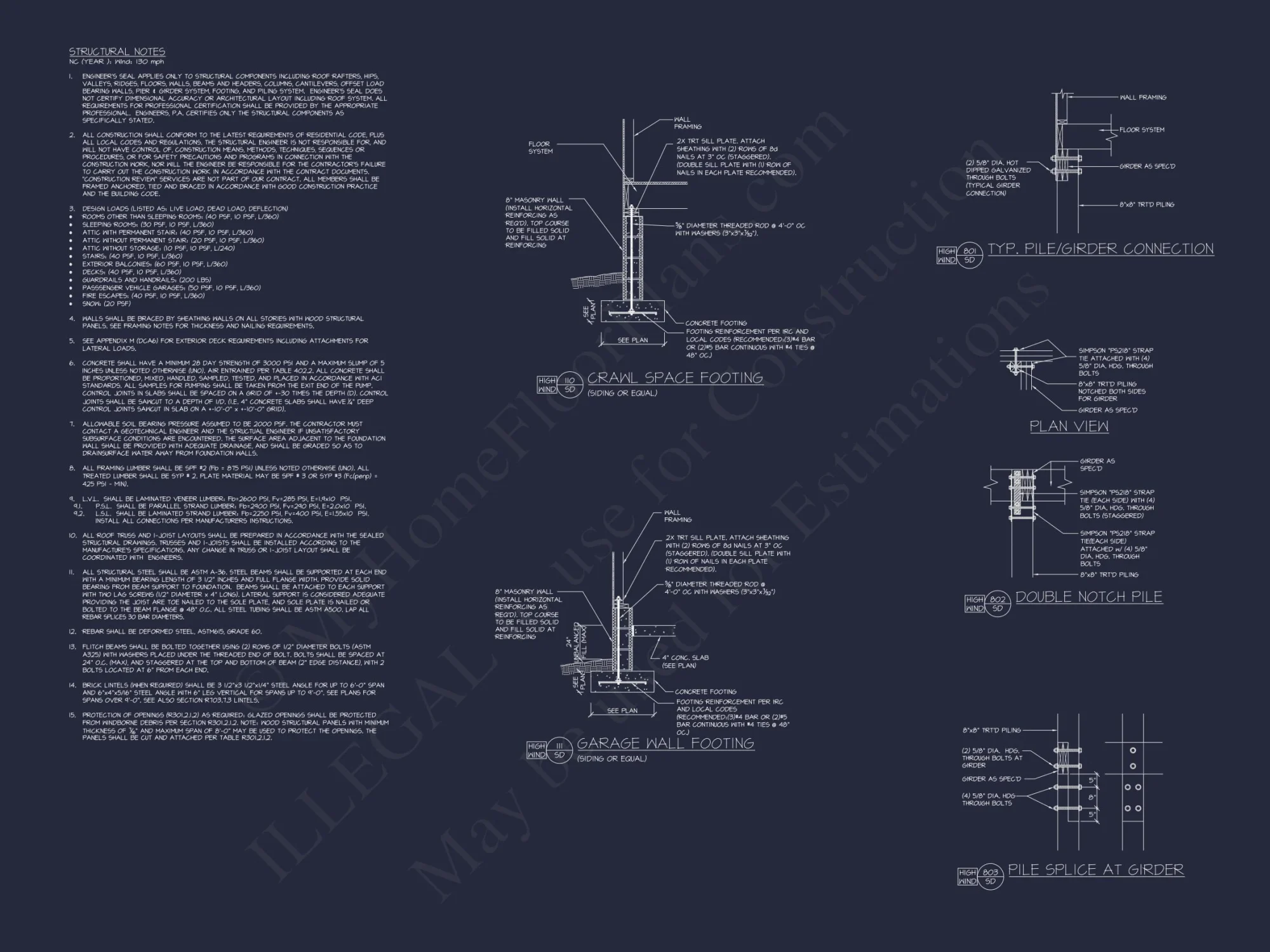 Spacious Coastal house Floor Plan with 5 Beds & Elevator