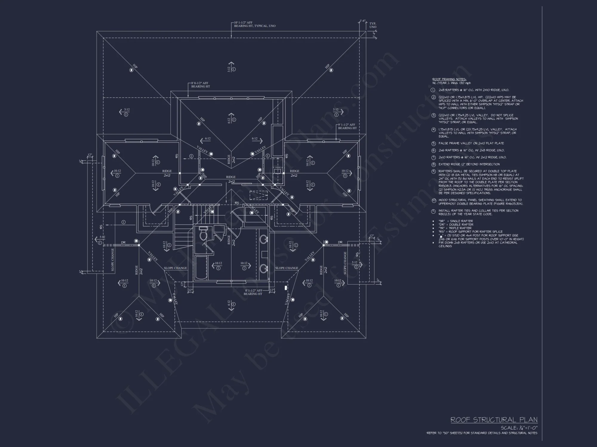 Spacious Coastal house Floor Plan with 5 Beds & Elevator