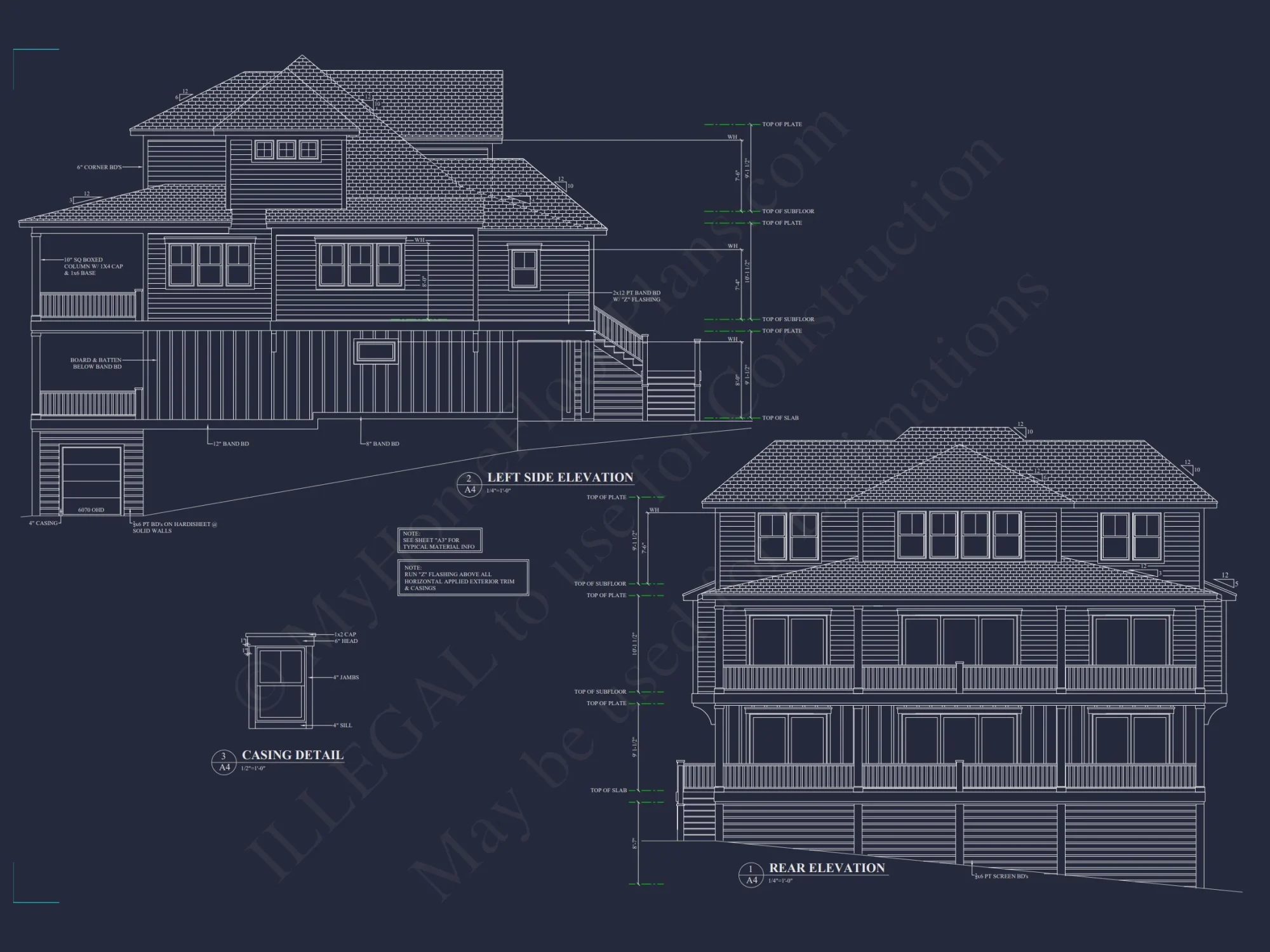 Spacious Coastal house Floor Plan with 5 Beds & Elevator