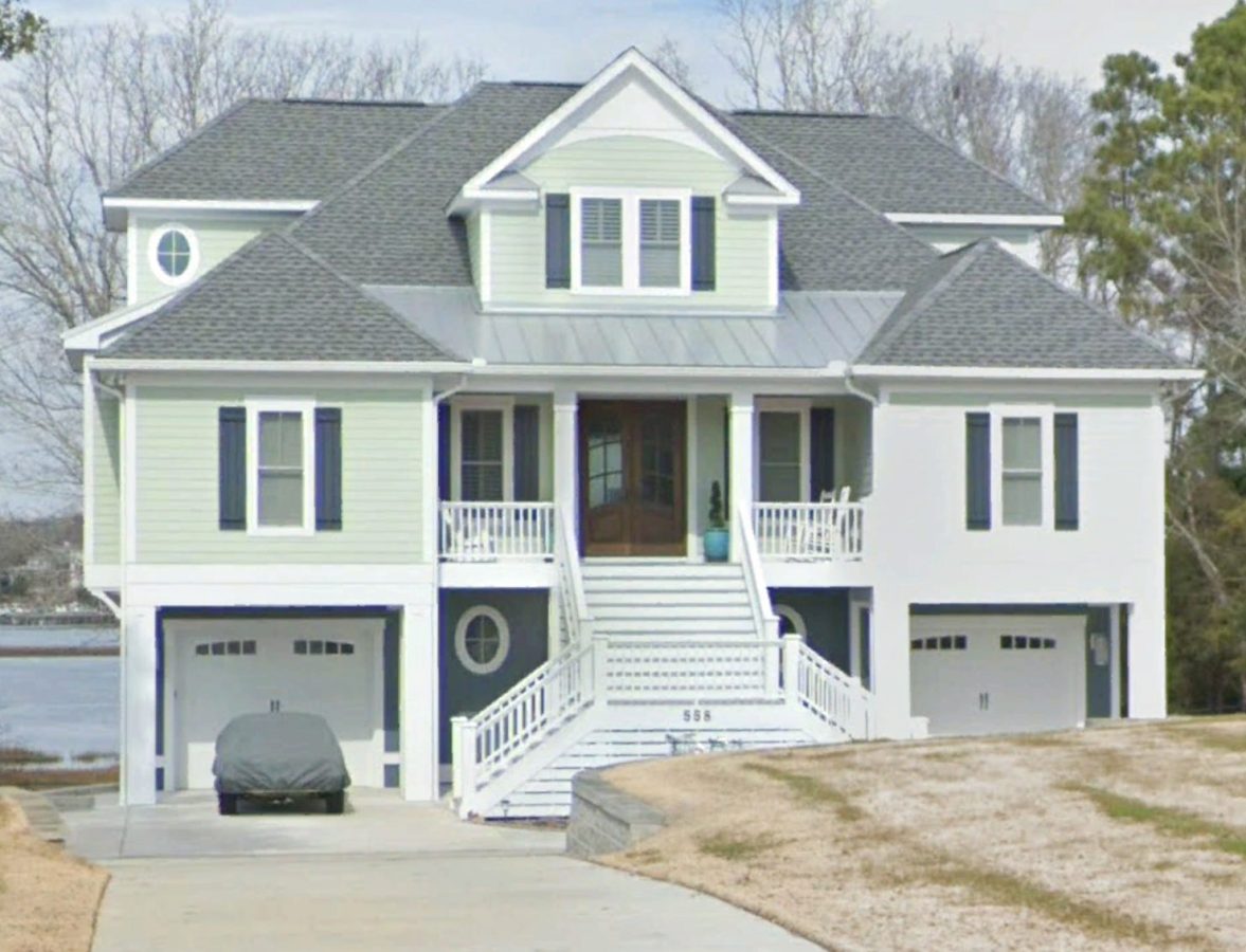 Spacious Coastal house Floor Plan with 5 Beds & Elevator