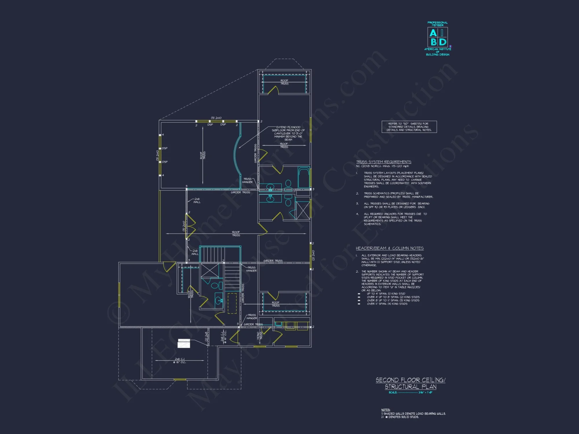 Stunning house Floor Plan – 5 Bedrooms, 2 Floors, CAD Designs