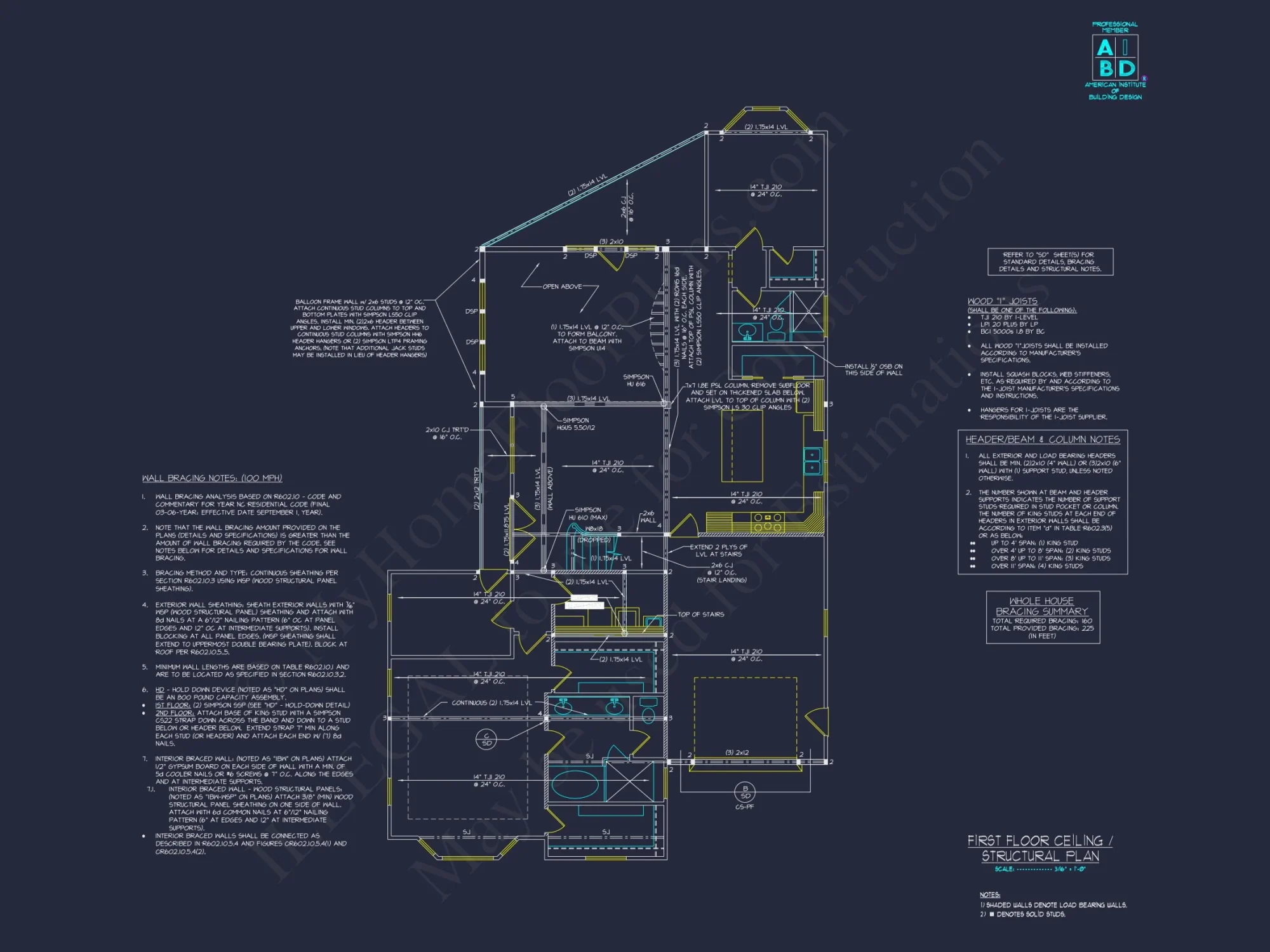 Stunning house Floor Plan – 5 Bedrooms, 2 Floors, CAD Designs