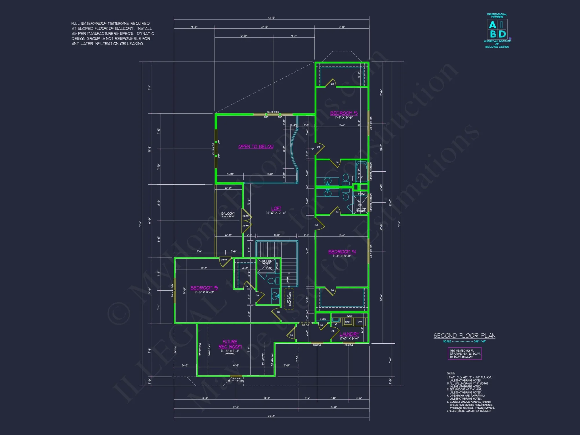 Stunning house Floor Plan – 5 Bedrooms, 2 Floors, CAD Designs