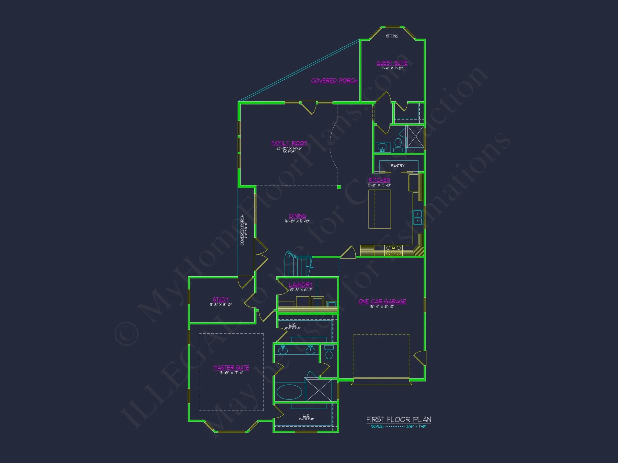 Stunning house Floor Plan – 5 Bedrooms, 2 Floors, CAD Designs