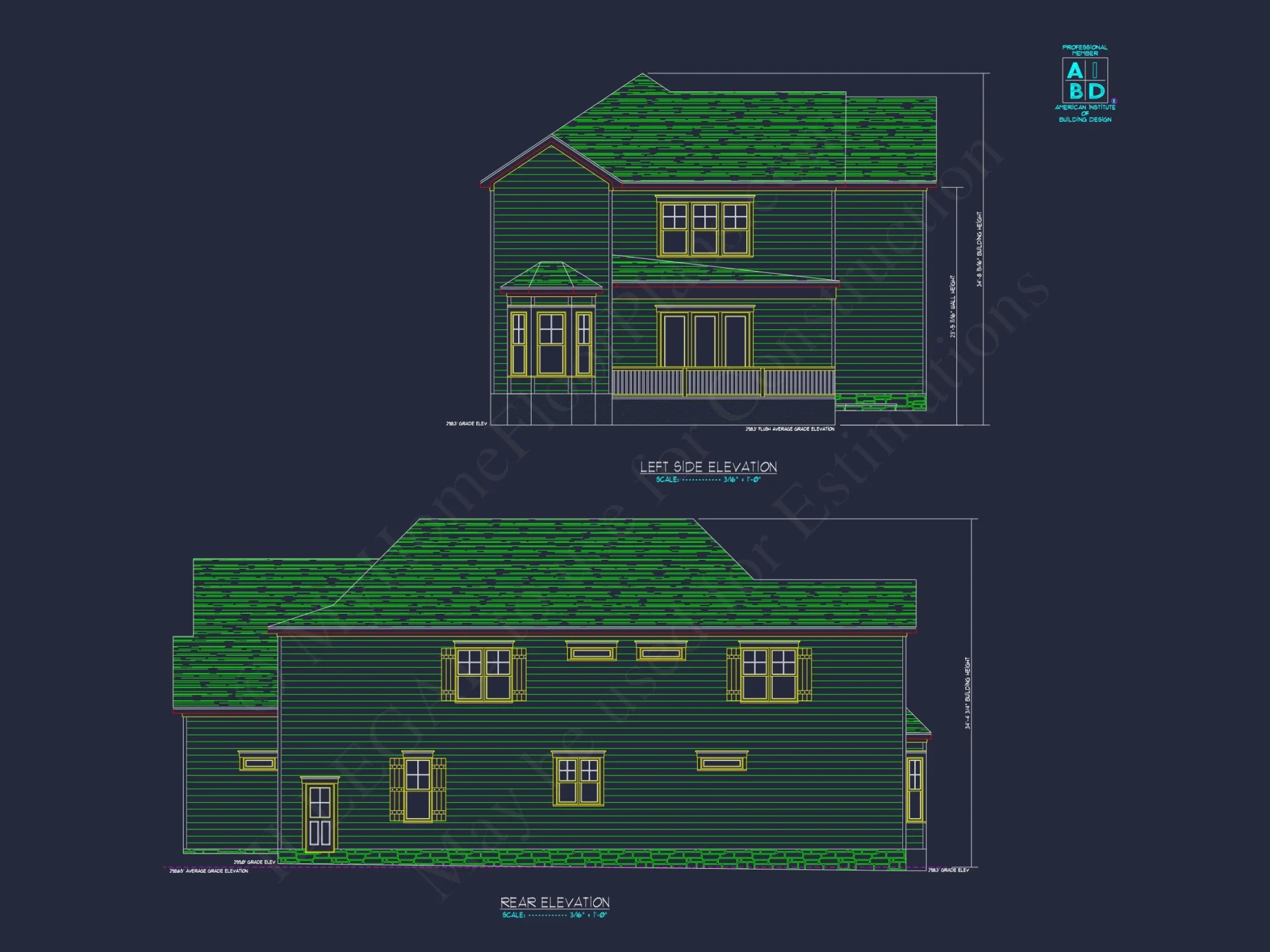 Stunning house Floor Plan – 5 Bedrooms, 2 Floors, CAD Designs