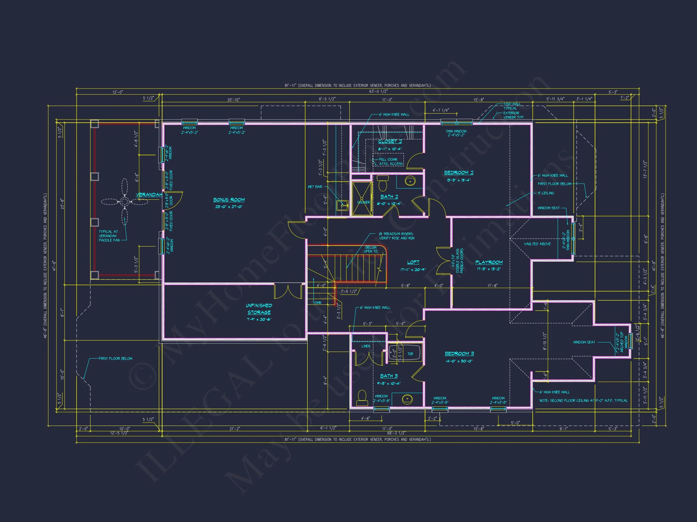 Elegant house Plan with 4 Bedrooms, CAD Floor Designs & More