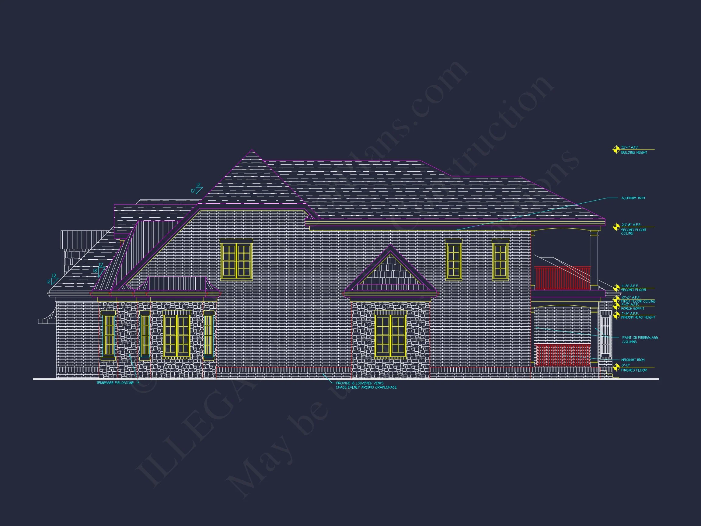 Elegant house Plan with 4 Bedrooms, CAD Floor Designs & More