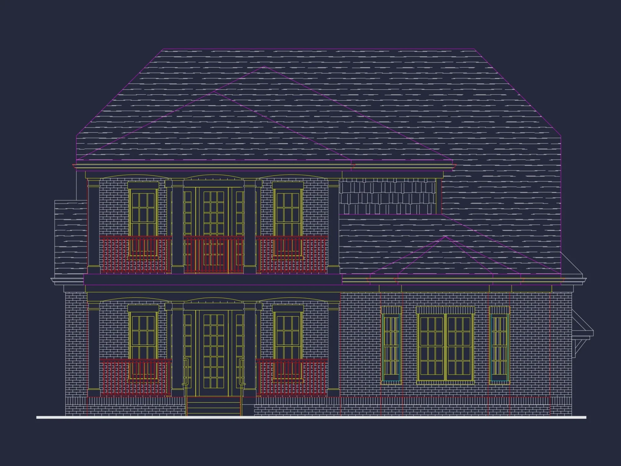 Elegant house Plan with 4 Bedrooms, CAD Floor Designs & More