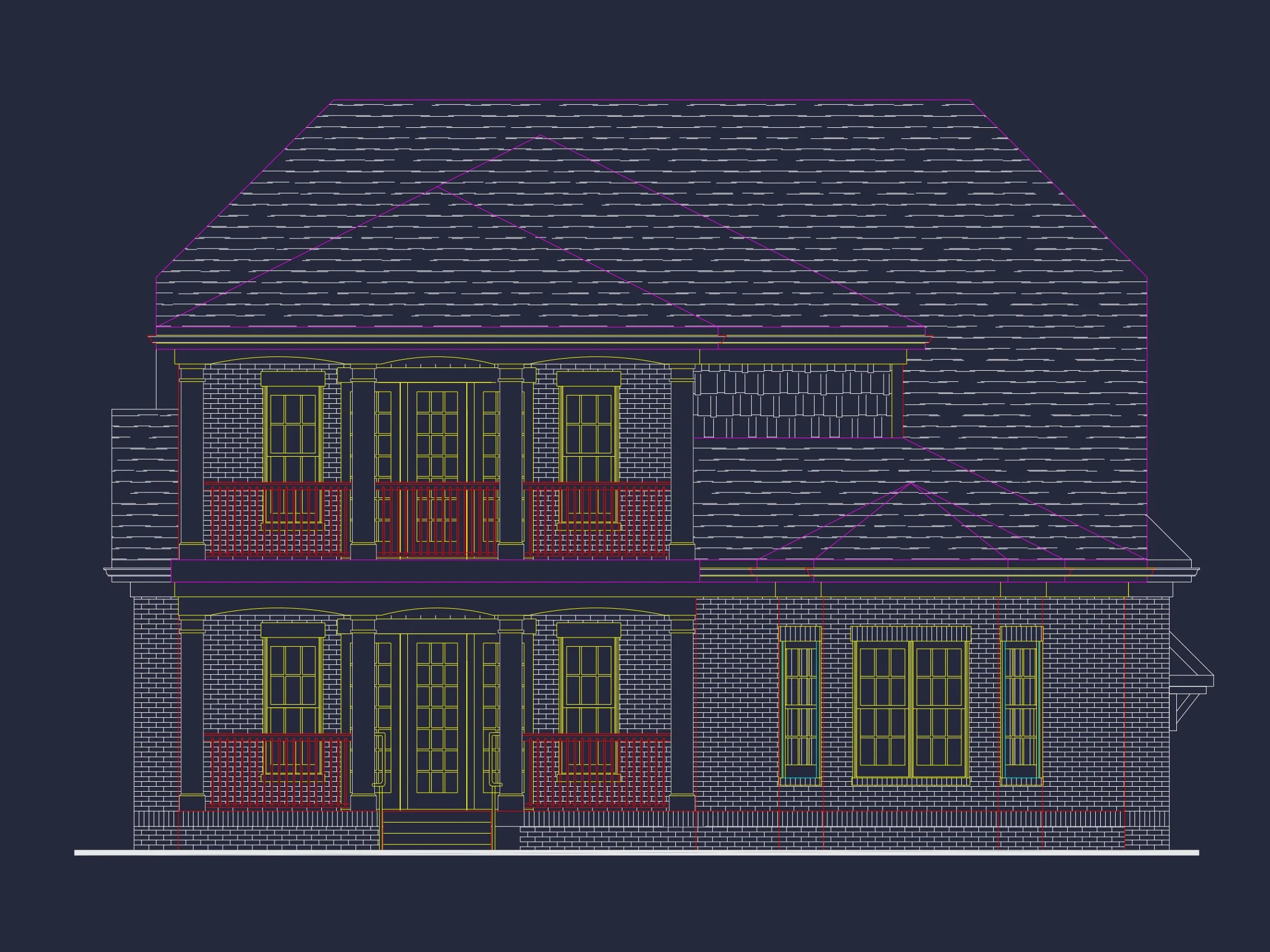 Elegant house Plan with 4 Bedrooms, CAD Floor Designs & More