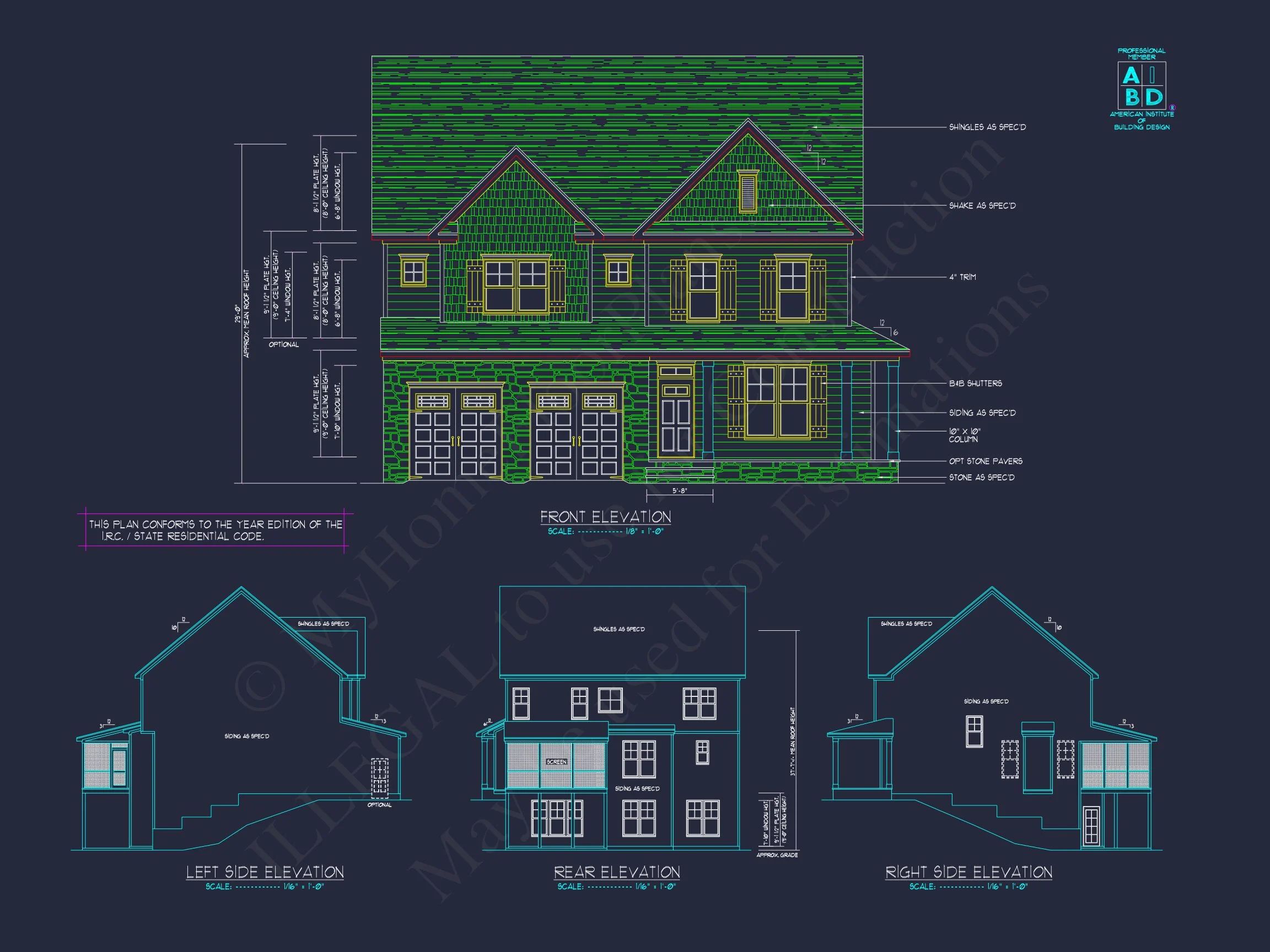 Charming house Plan with CAD Floor Plans & Architecture Designs