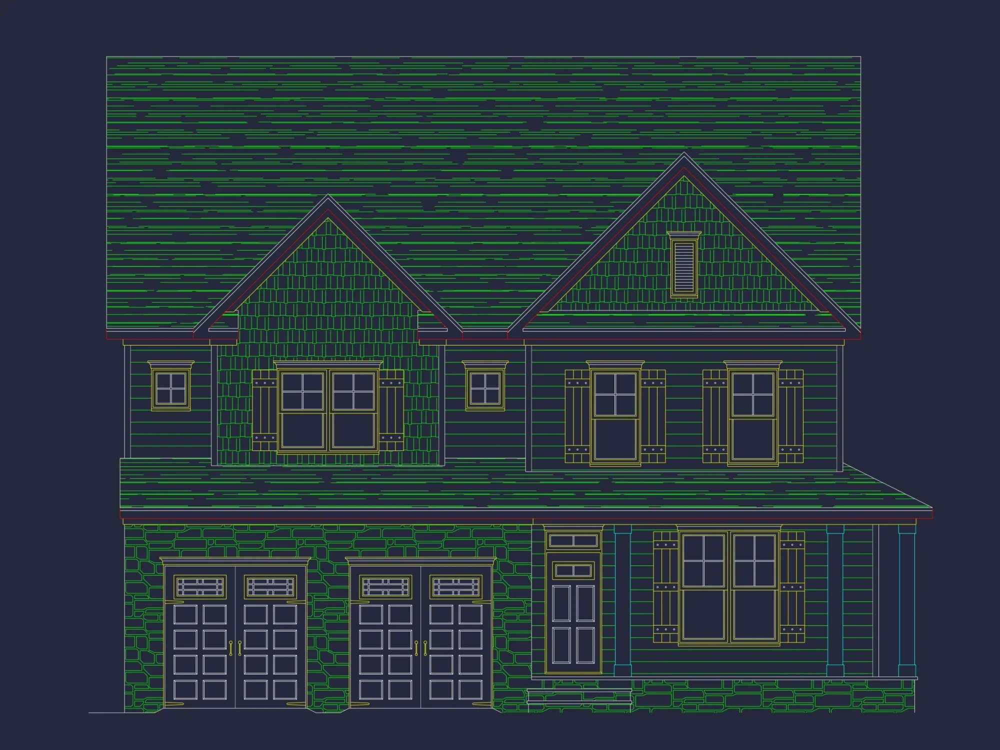 Charming house Plan with CAD Floor Plans & Architecture Designs