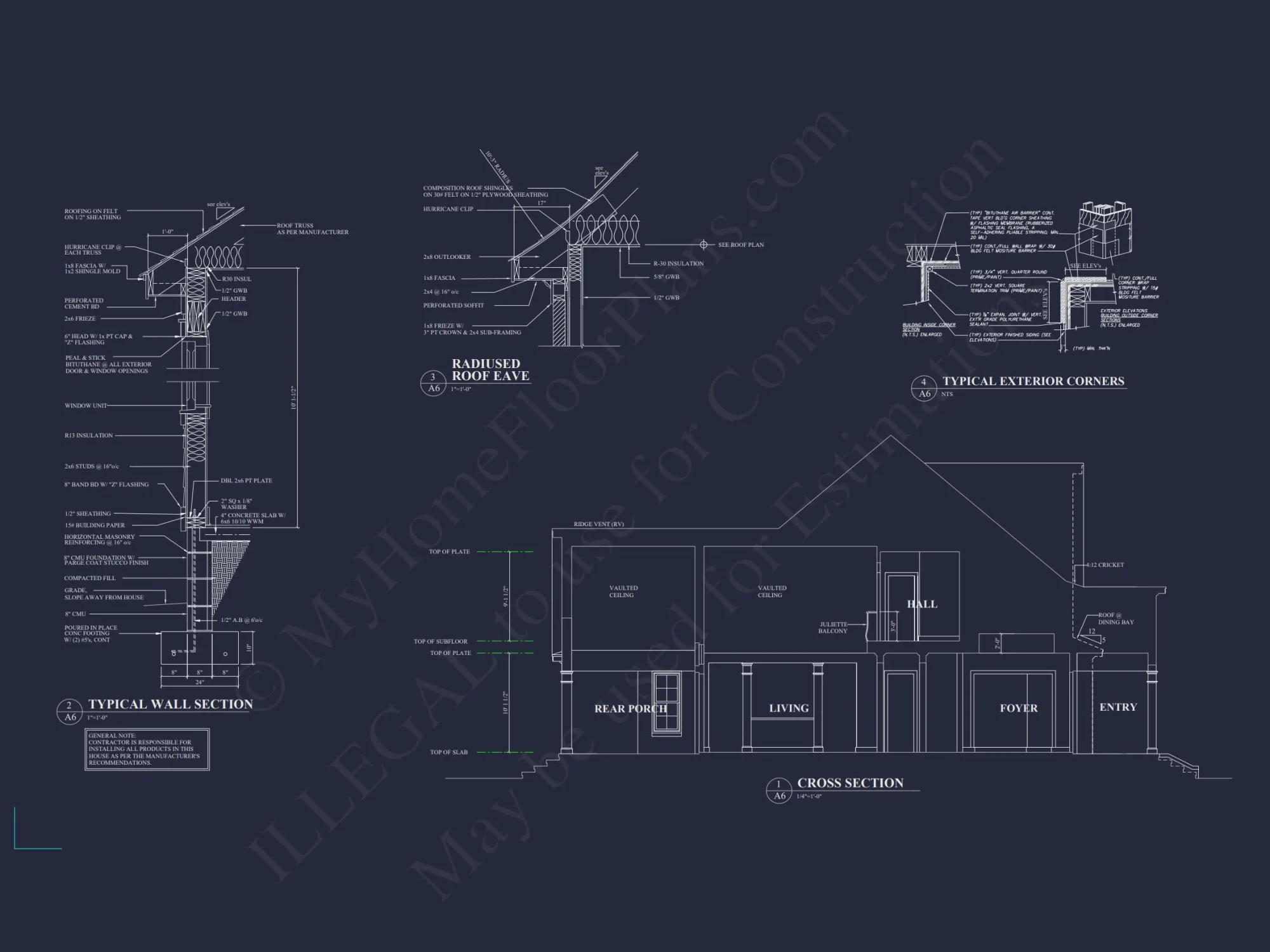Elegant house Plan with CAD Architecture and Floor Designs