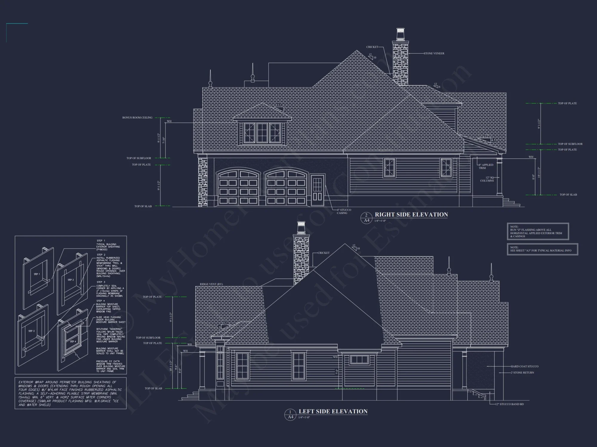 Elegant house Plan with CAD Architecture and Floor Designs