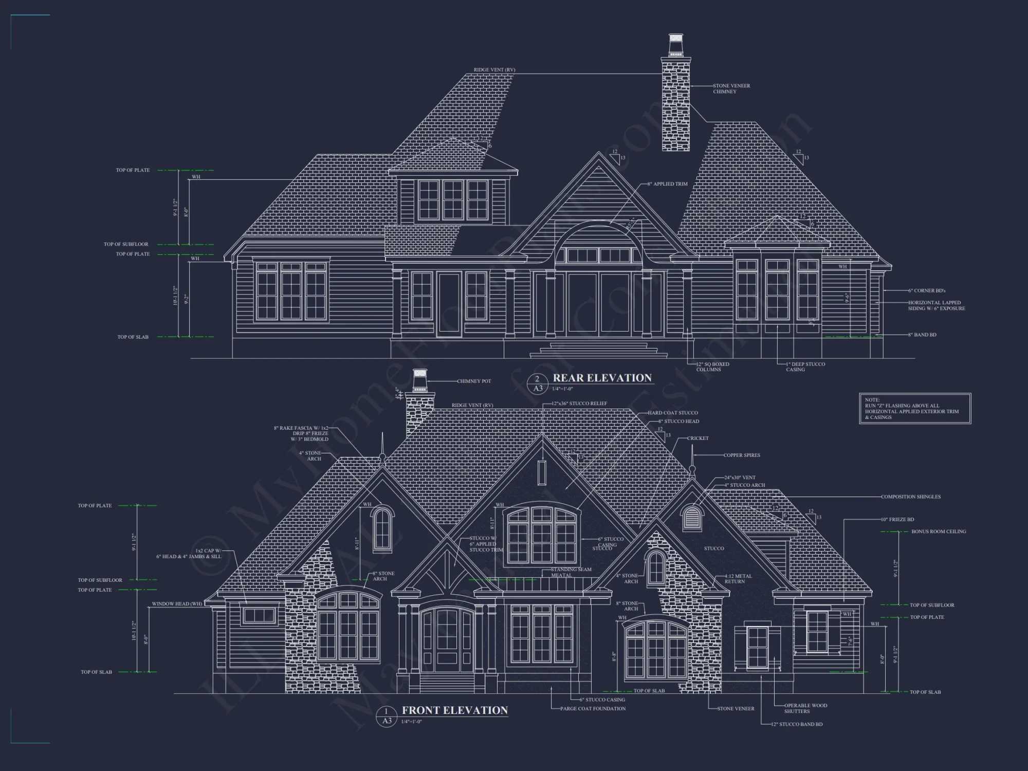 Elegant house Plan with CAD Architecture and Floor Designs