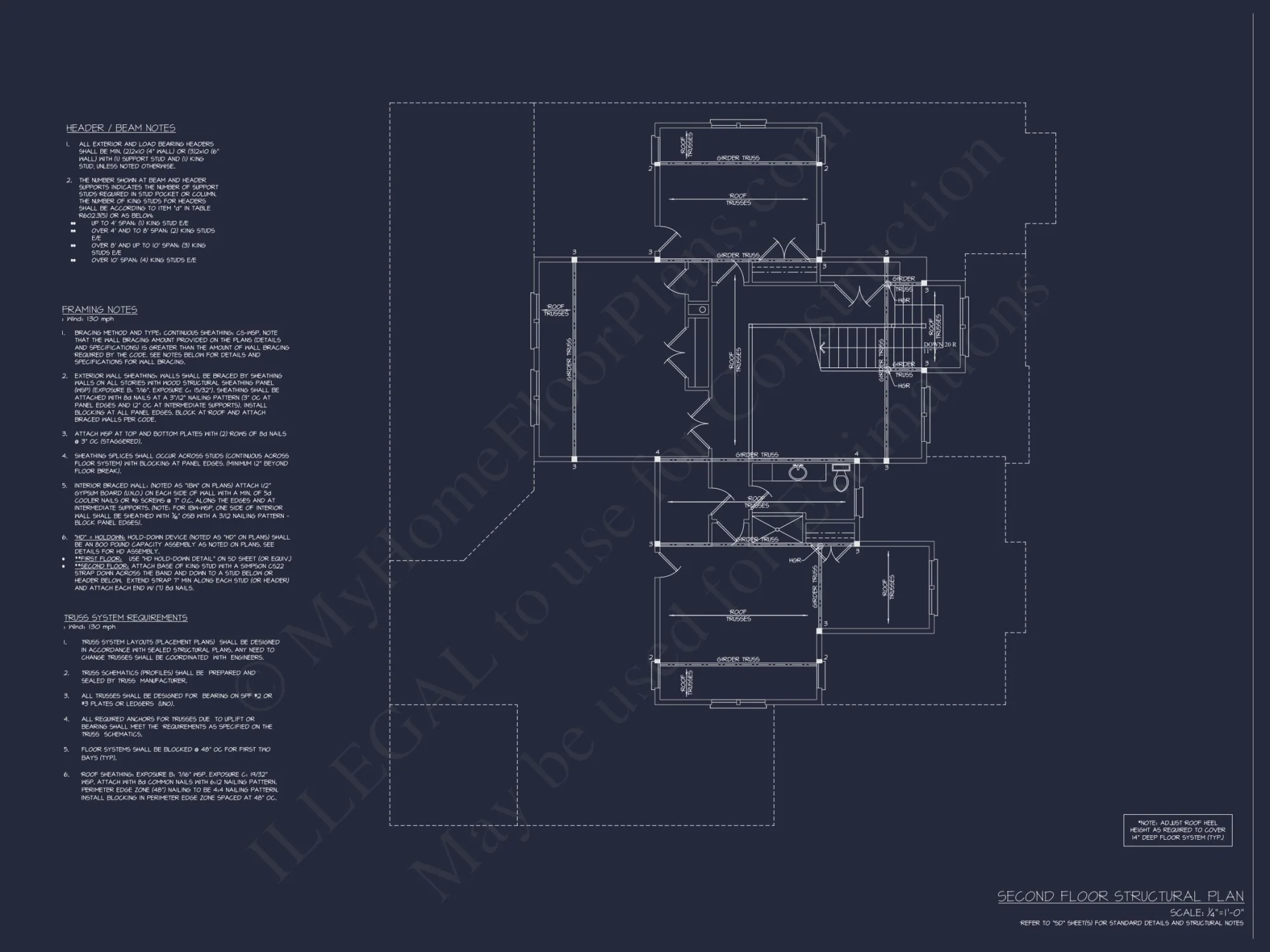 Modern Suburban house Plan with Detailed Blueprint Designs