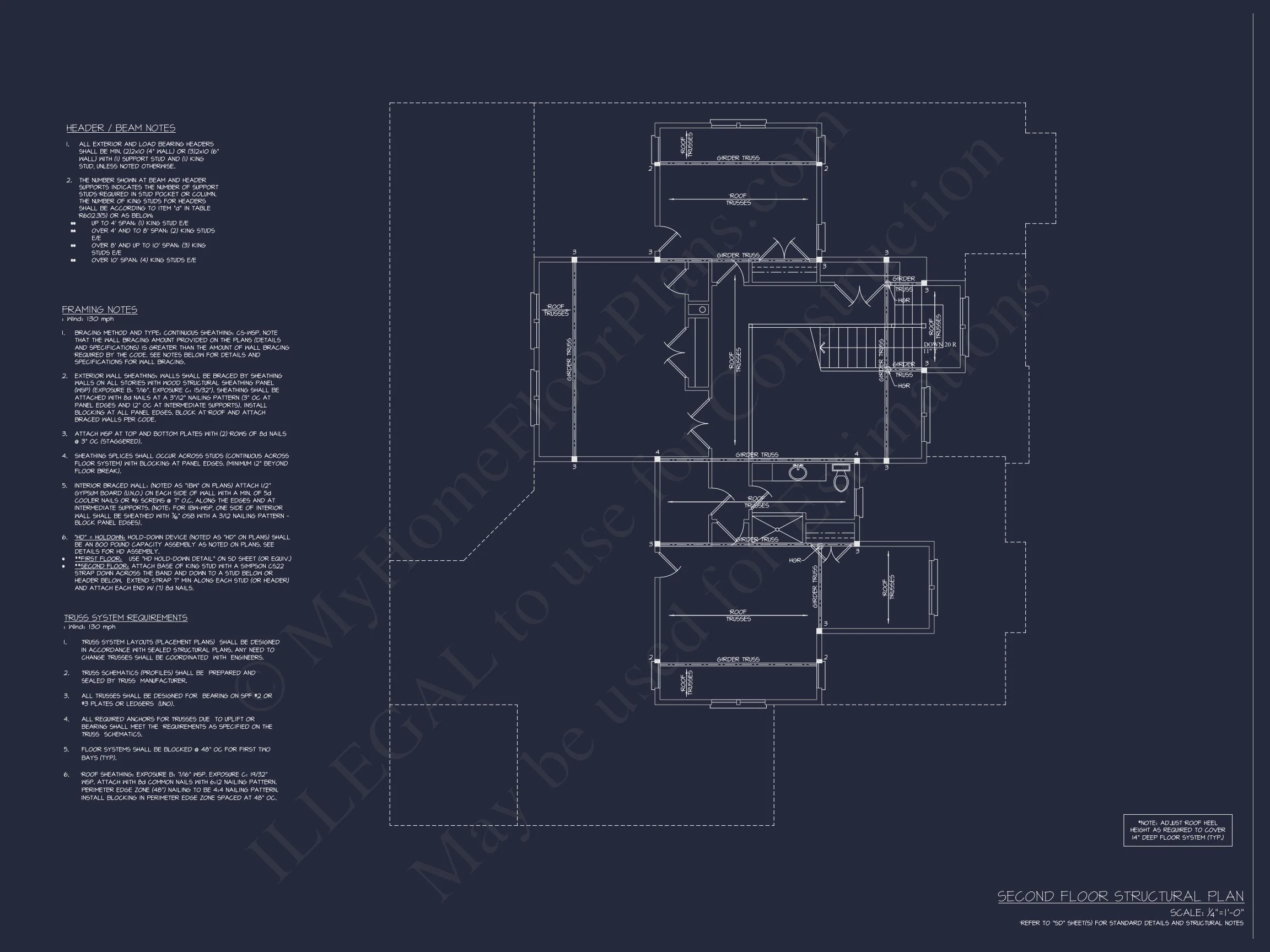 Modern Suburban house Plan with Detailed Blueprint Designs