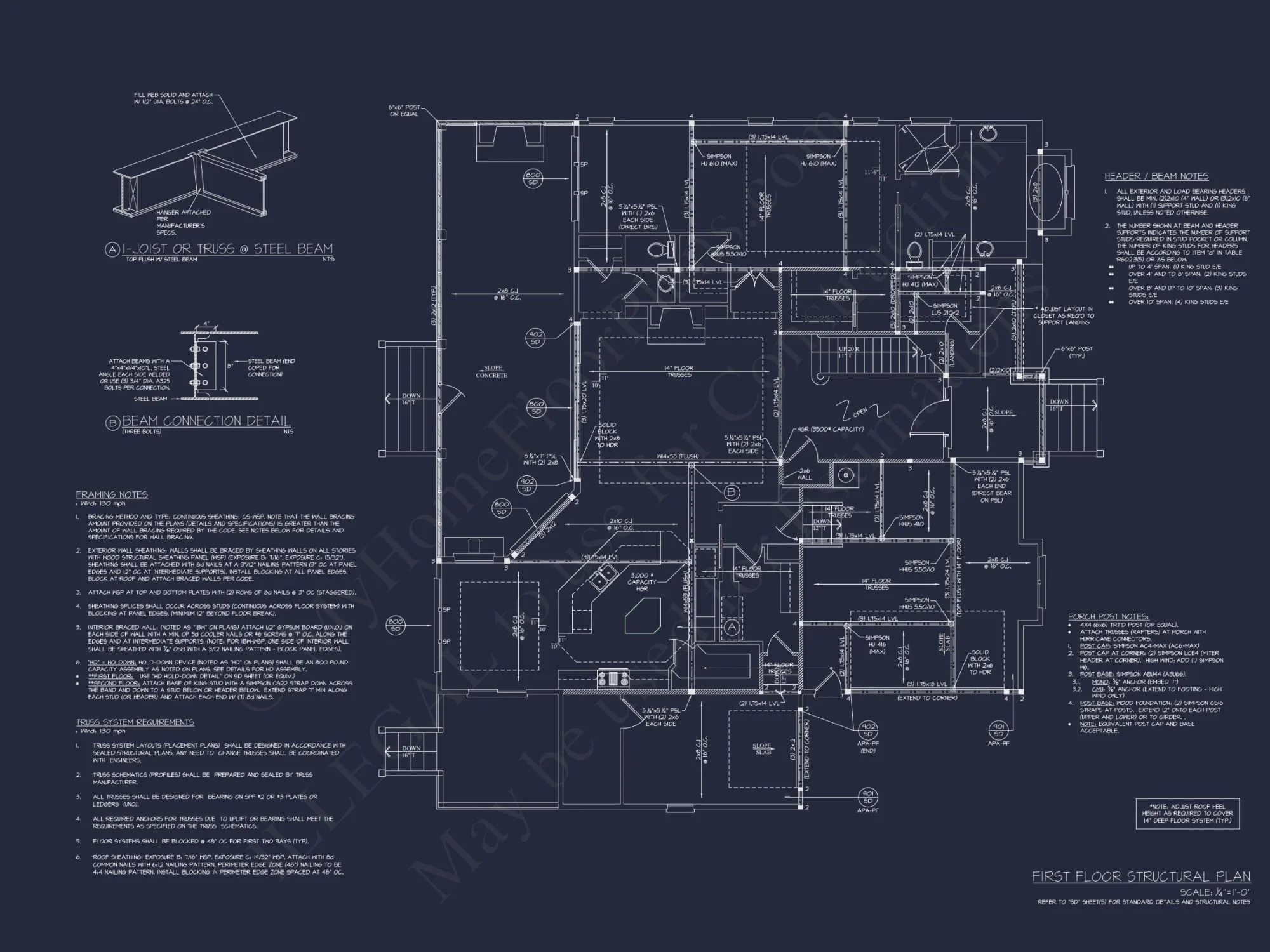 Modern Suburban house Plan with Detailed Blueprint Designs