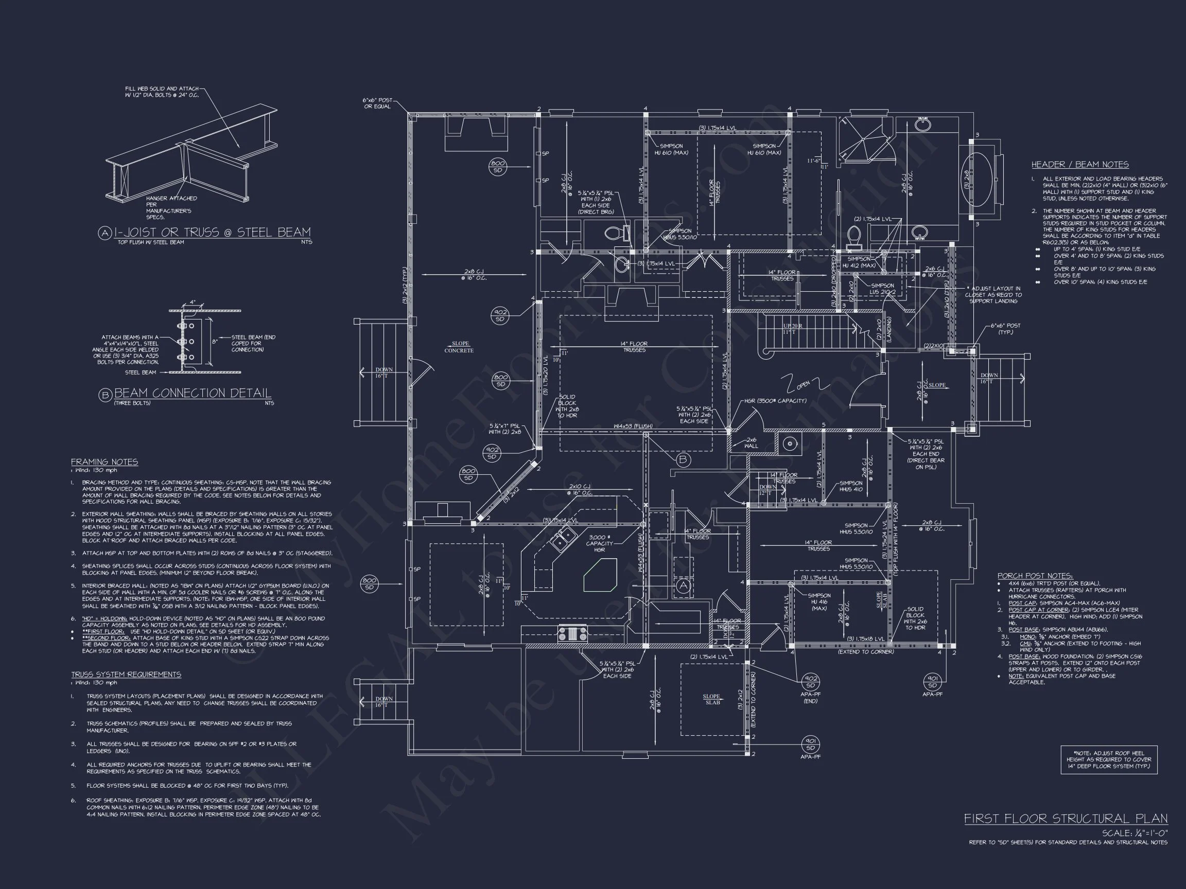 Modern Suburban house Plan with Detailed Blueprint Designs