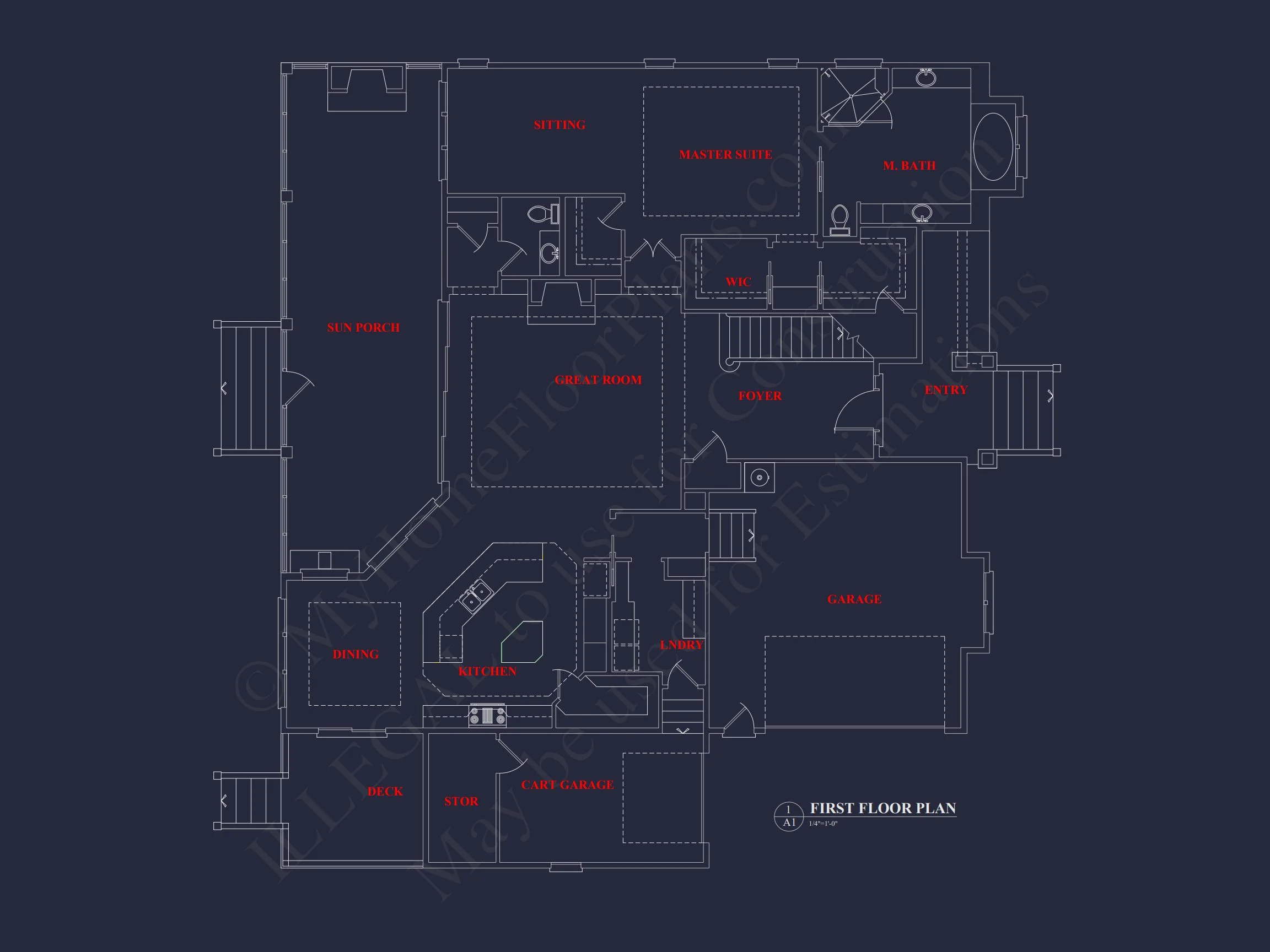 Modern Suburban house Plan with Detailed Blueprint Designs