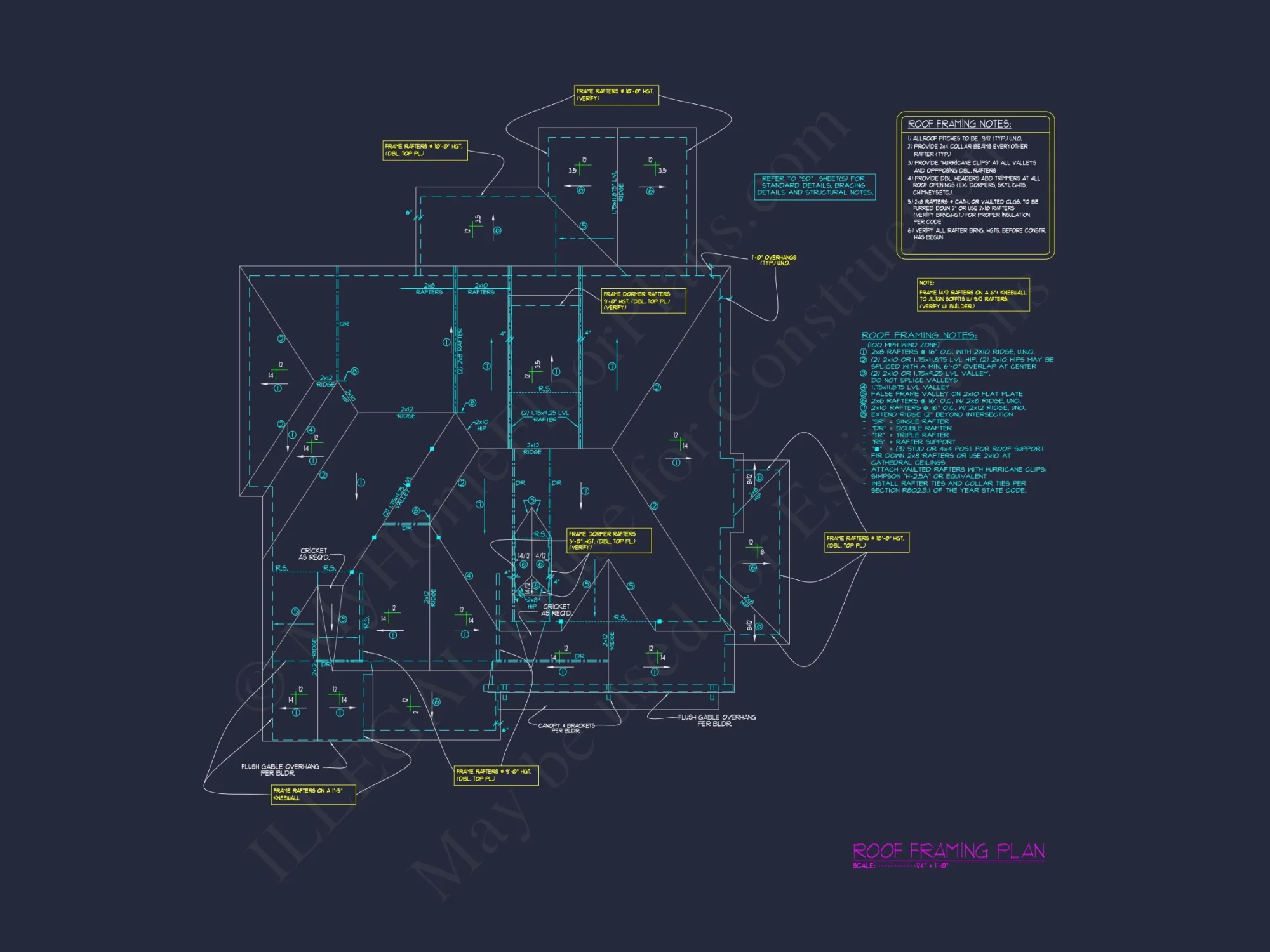 Modern Craftsman house Floor Plan with CAD Designs & Blueprints