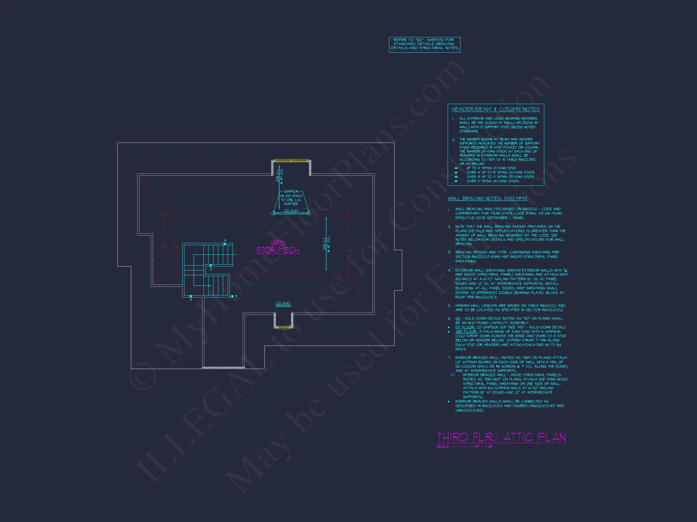 18-1689 HOUSE PLAN - Modern Craftsman House Floor Plan with CAD Designs & Blueprints 11 Modern Craftsman house Floor Plan with CAD Designs & Blueprints