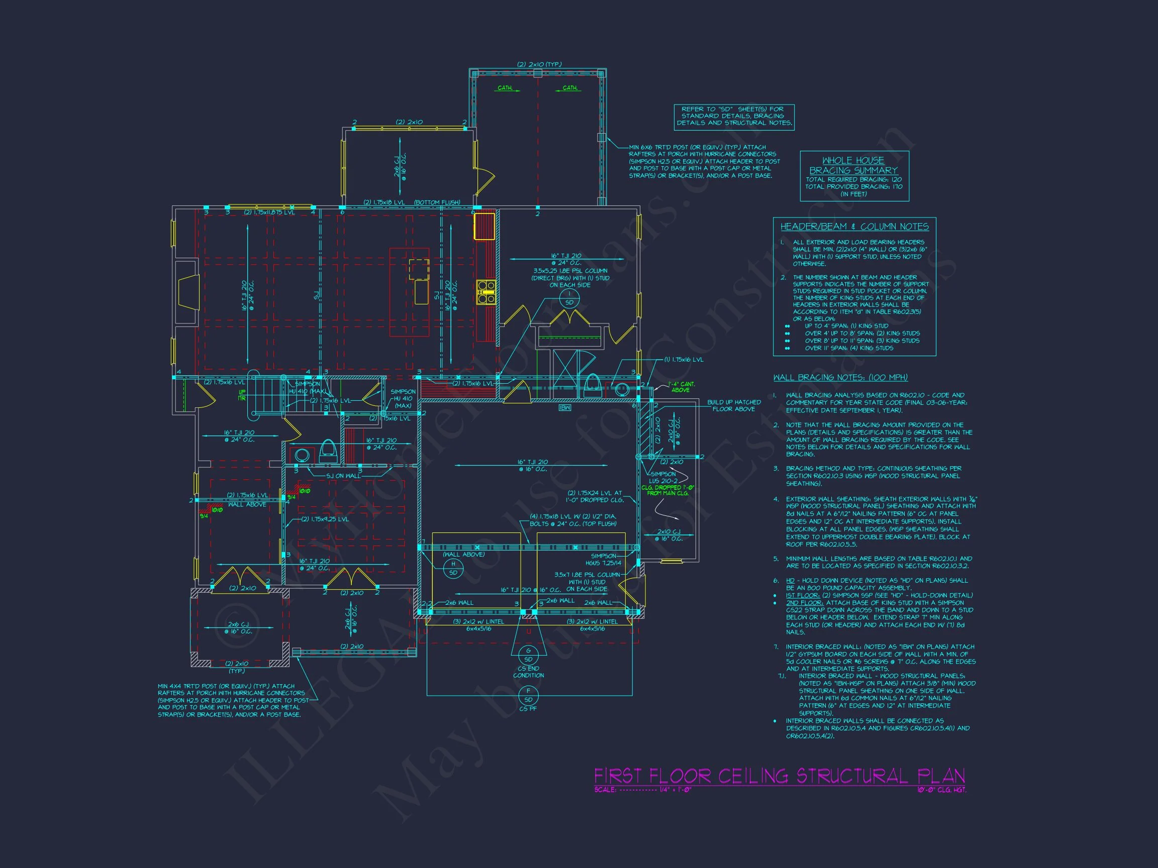 18-1689 HOUSE PLAN - Modern Craftsman House Floor Plan with CAD Designs & Blueprints 9 Modern Craftsman house Floor Plan with CAD Designs & Blueprints