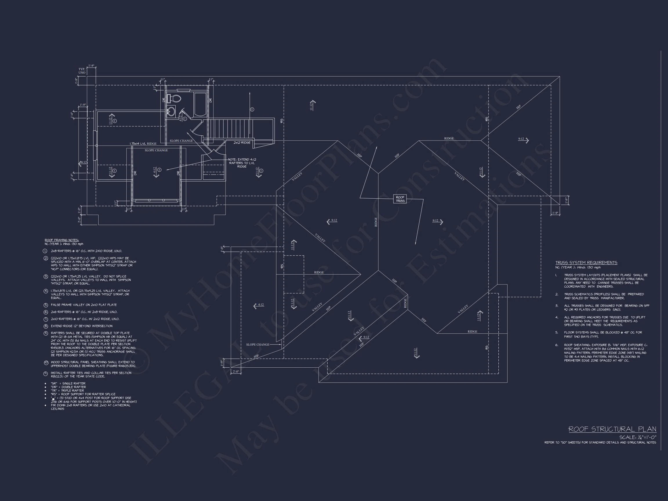 Modern Craftsman house Plan with 1.5 Floors, CAD Designs, and Blueprint