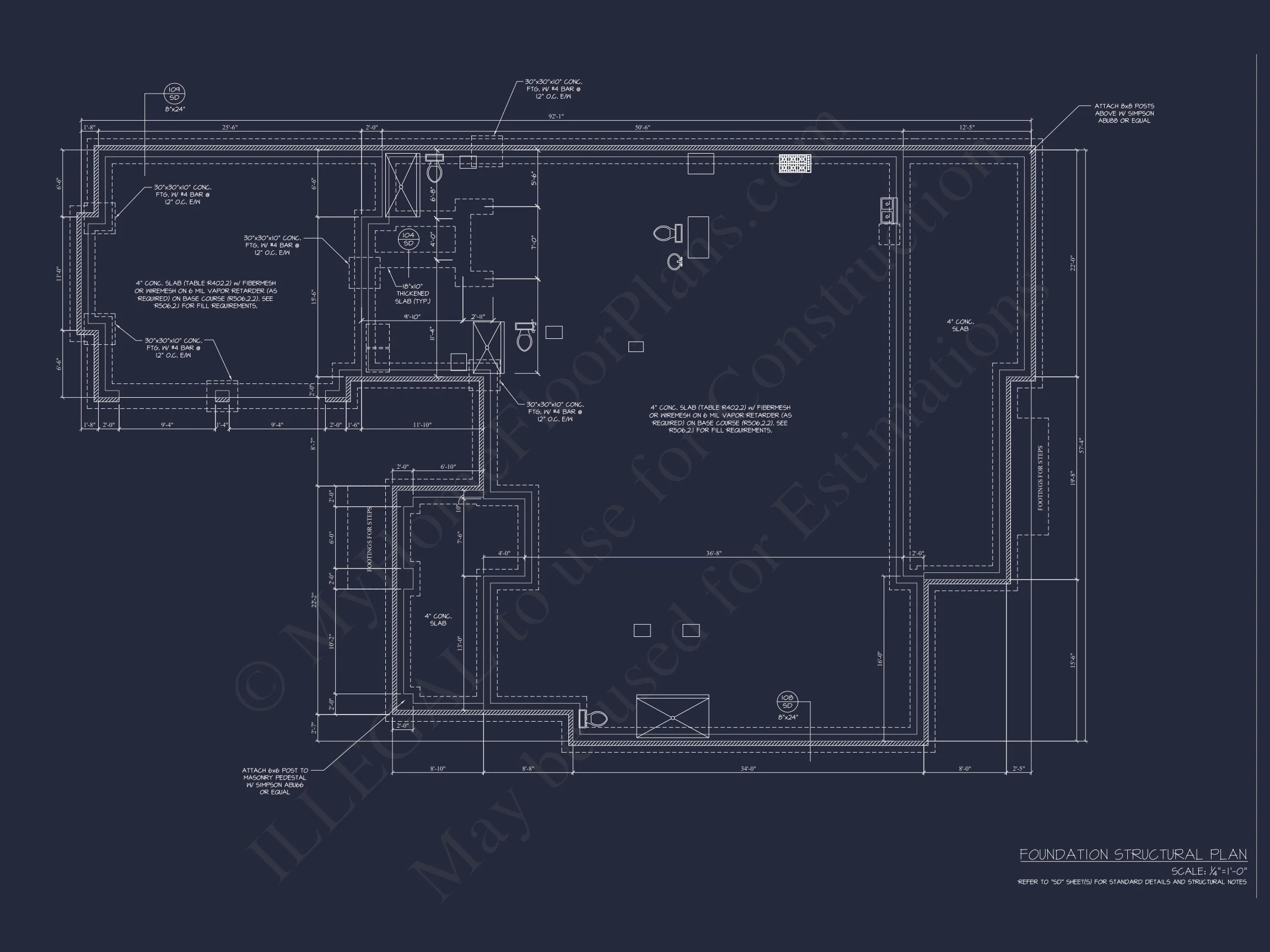 Modern Craftsman house Plan with 1.5 Floors, CAD Designs, and Blueprint