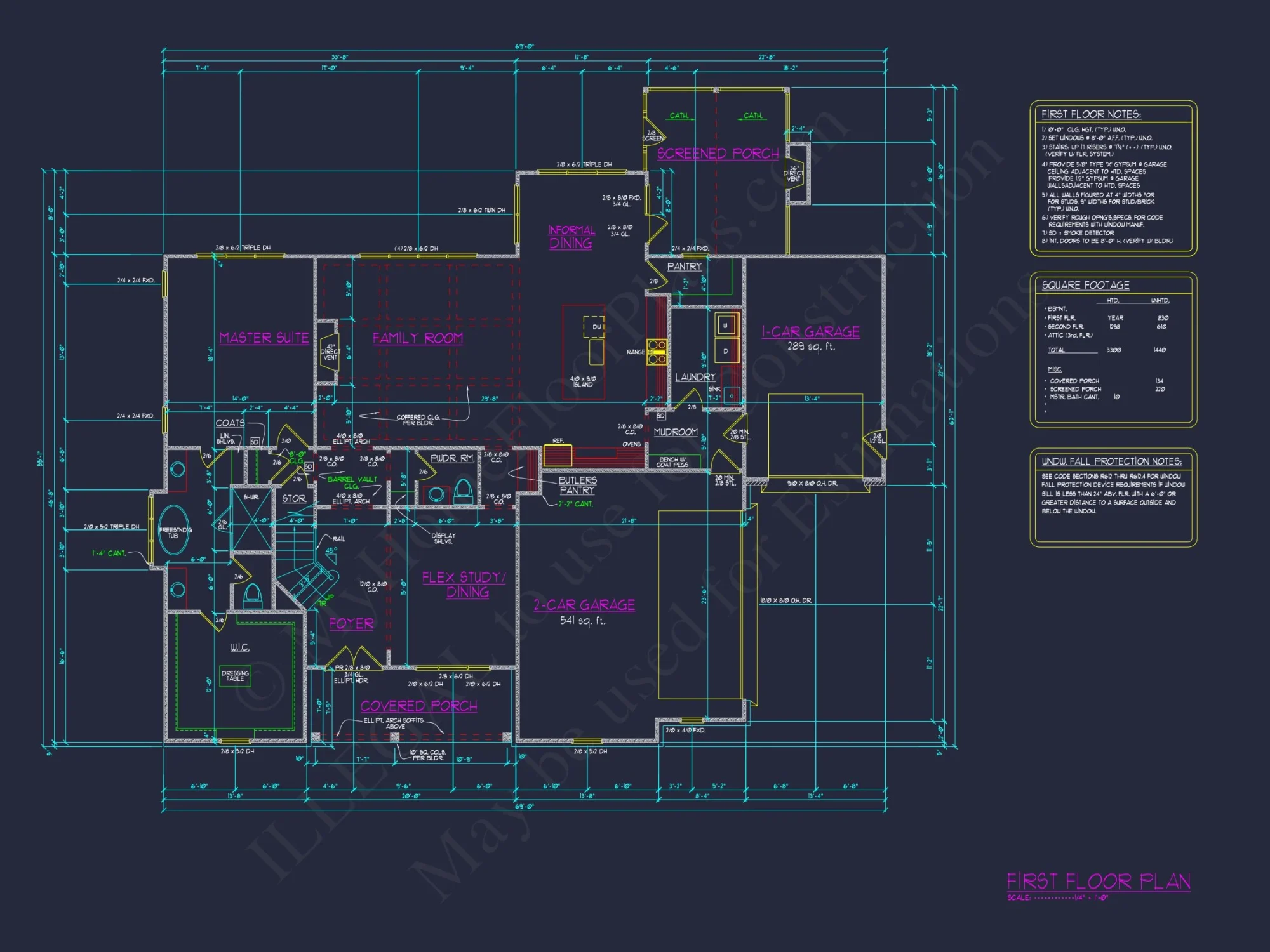 Craftsman house Plan with Open Floor Plan and 2-Story Design
