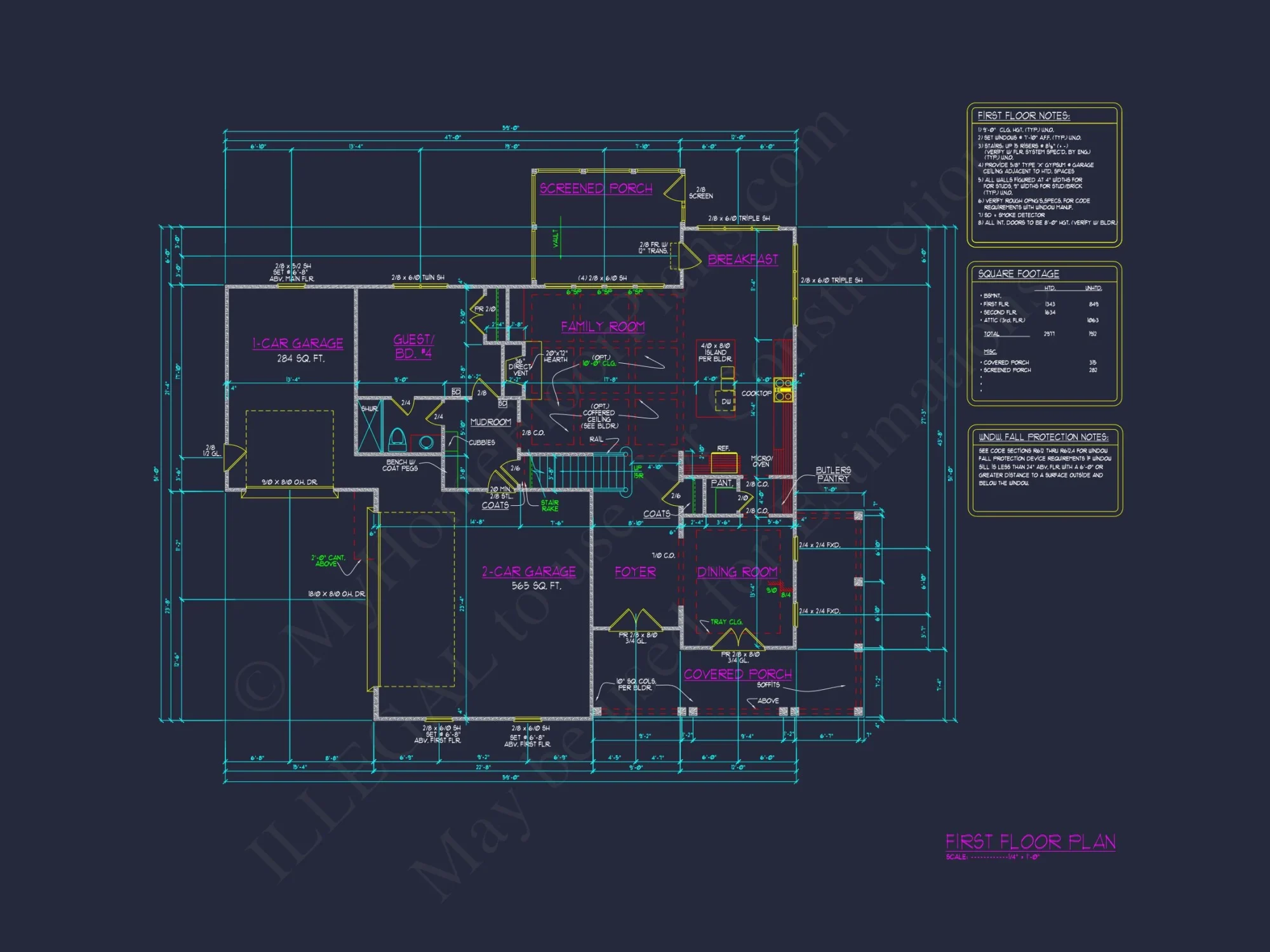 Modern house Plan with CAD Floor Plan, Architecture Designs