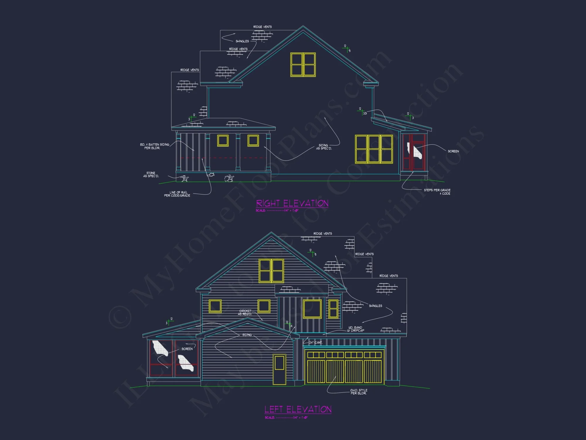 Modern house Plan with CAD Floor Plan, Architecture Designs