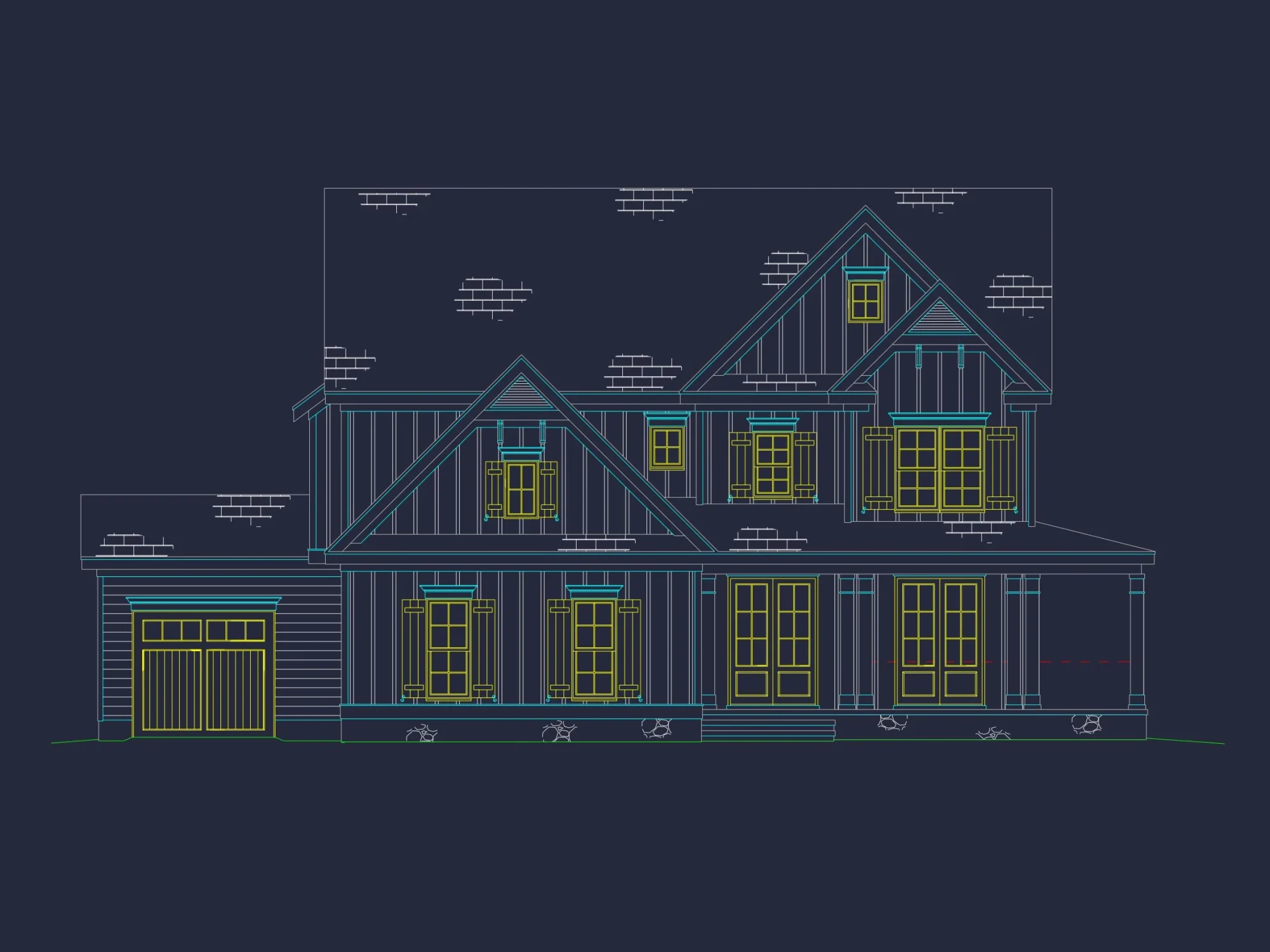 Modern house Plan with CAD Floor Plan, Architecture Designs