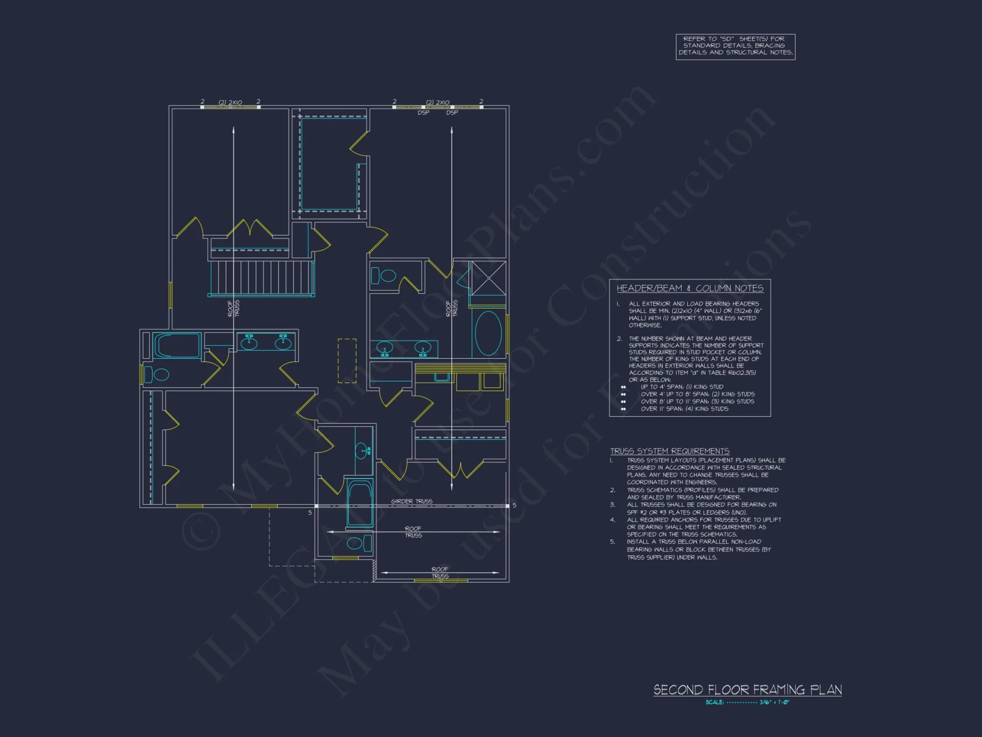 Modern Traditional house Design with CAD Floor Plan & Blueprint