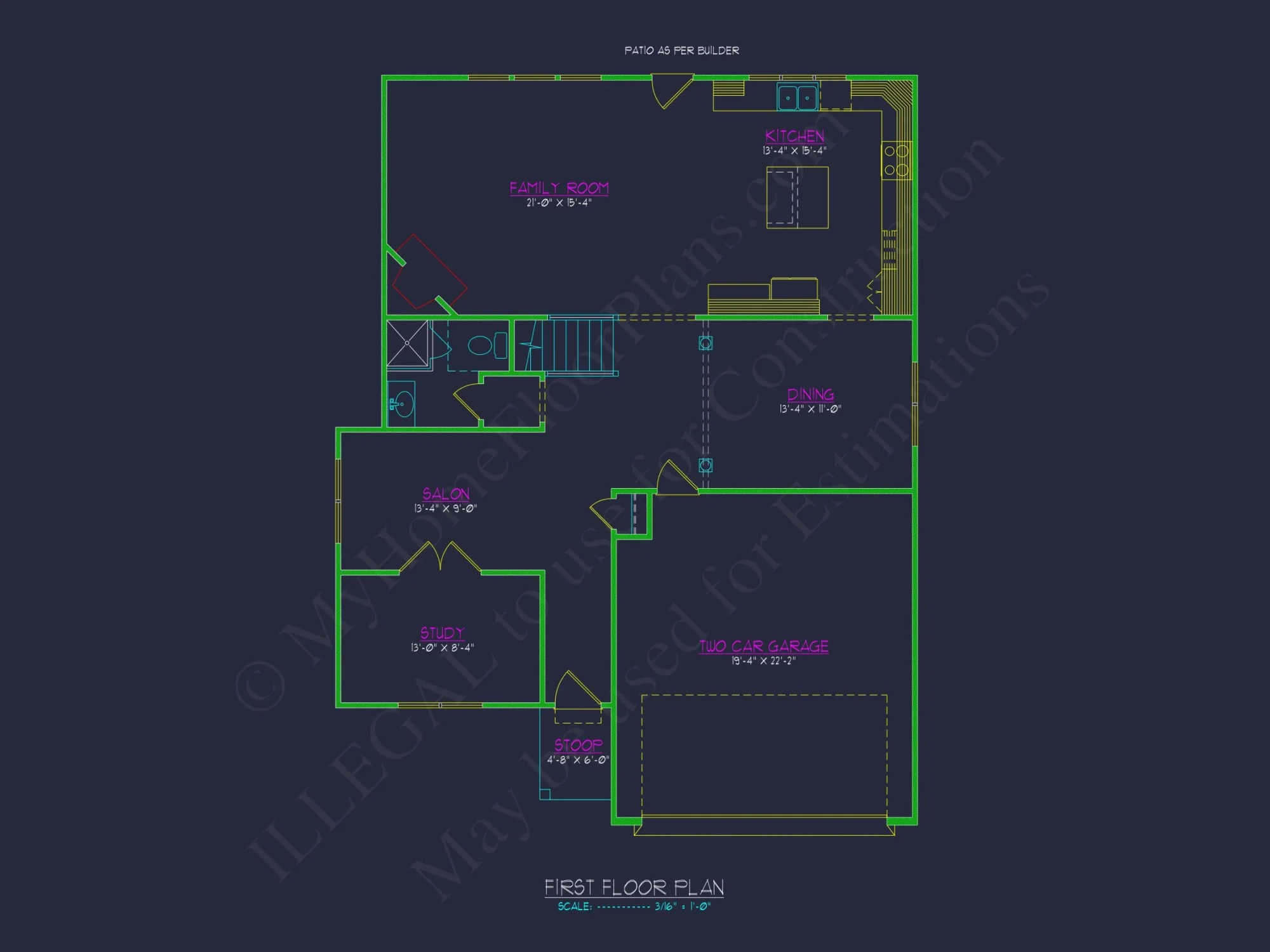 Modern Traditional house Design with CAD Floor Plan & Blueprint