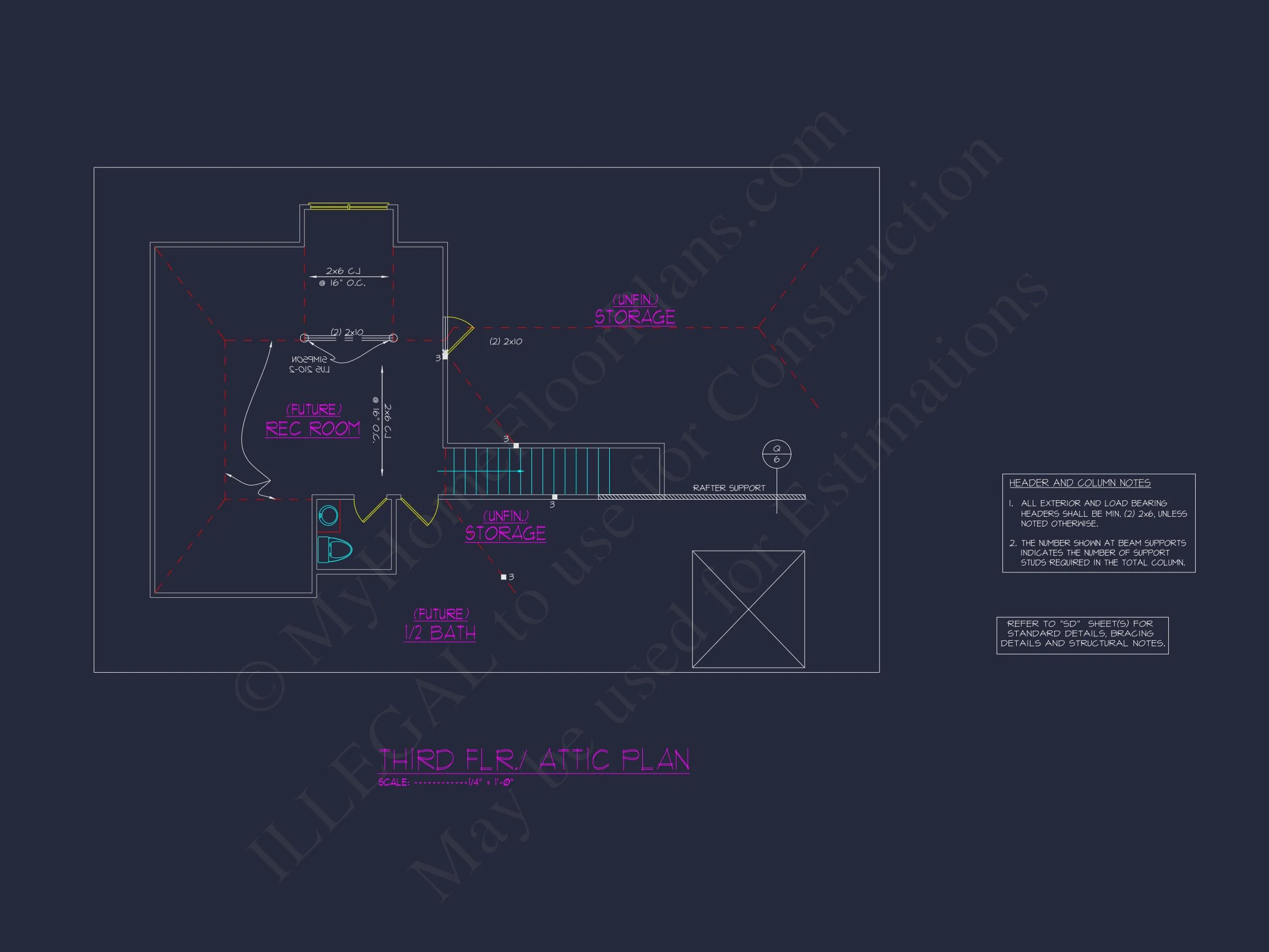 Modern house Plan with Spacious Floor Design and CAD Blueprint