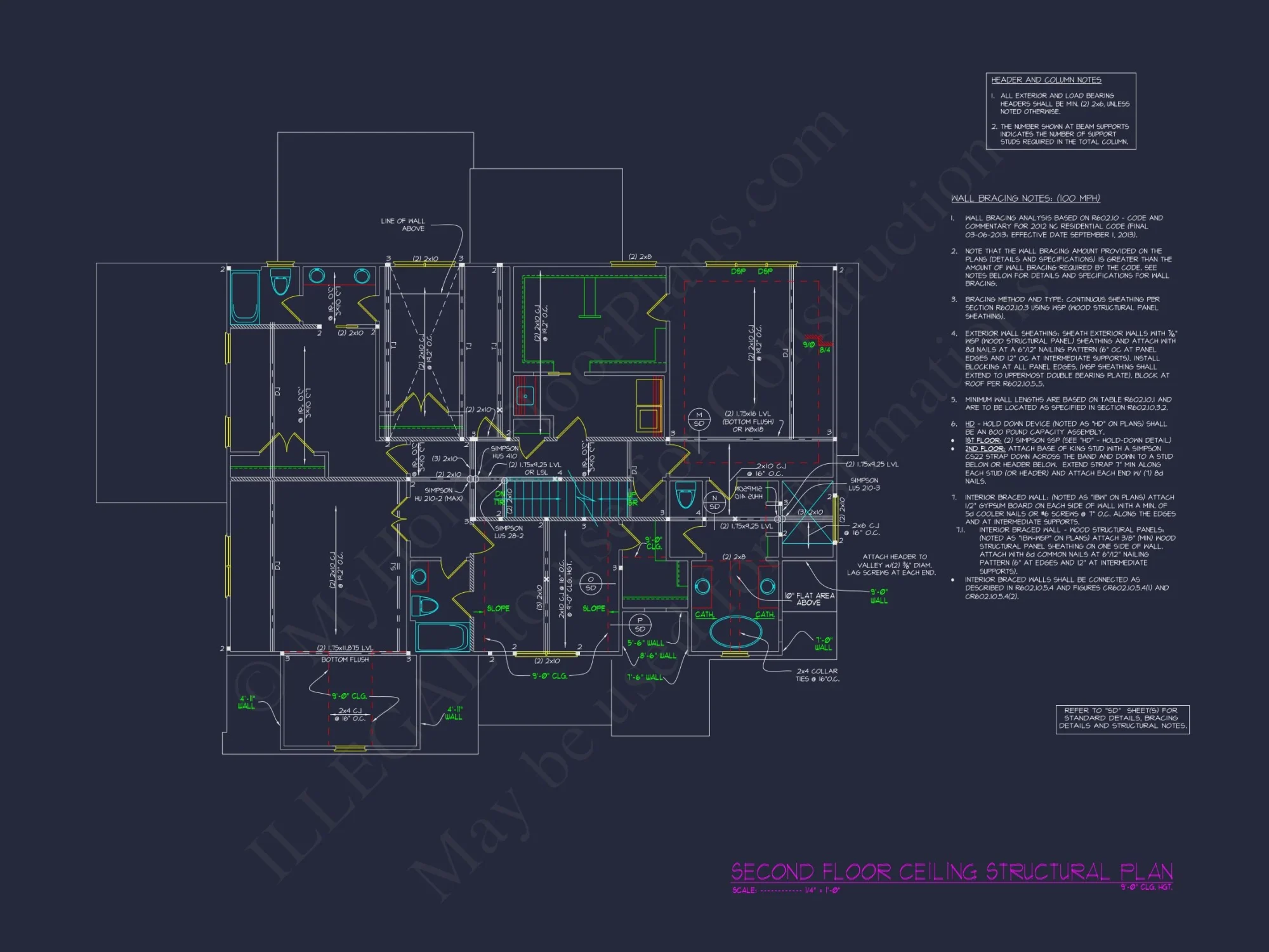 Modern house Plan with Spacious Floor Design and CAD Blueprint