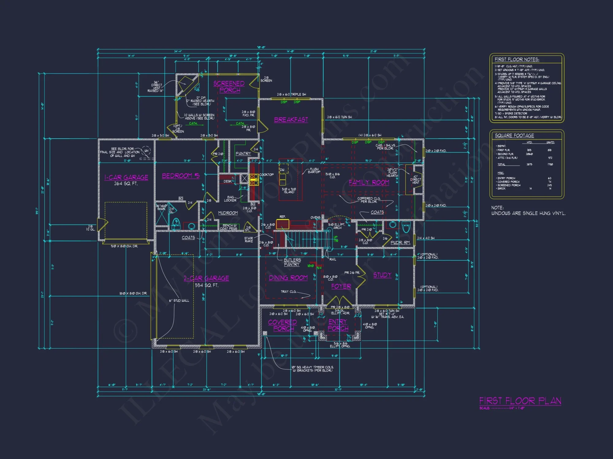 Modern house Plan with Spacious Floor Design and CAD Blueprint