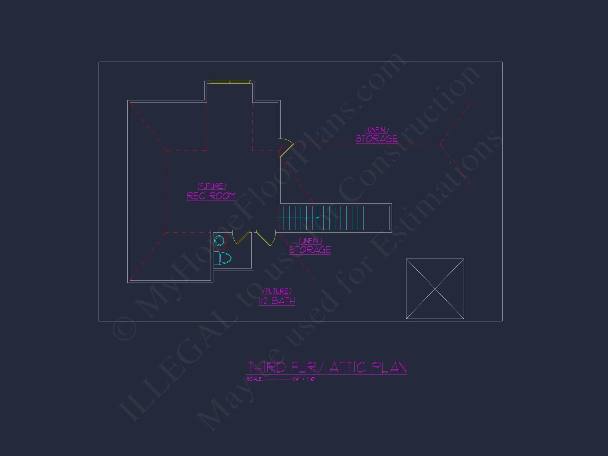 Modern house Plan with Spacious Floor Design and CAD Blueprint